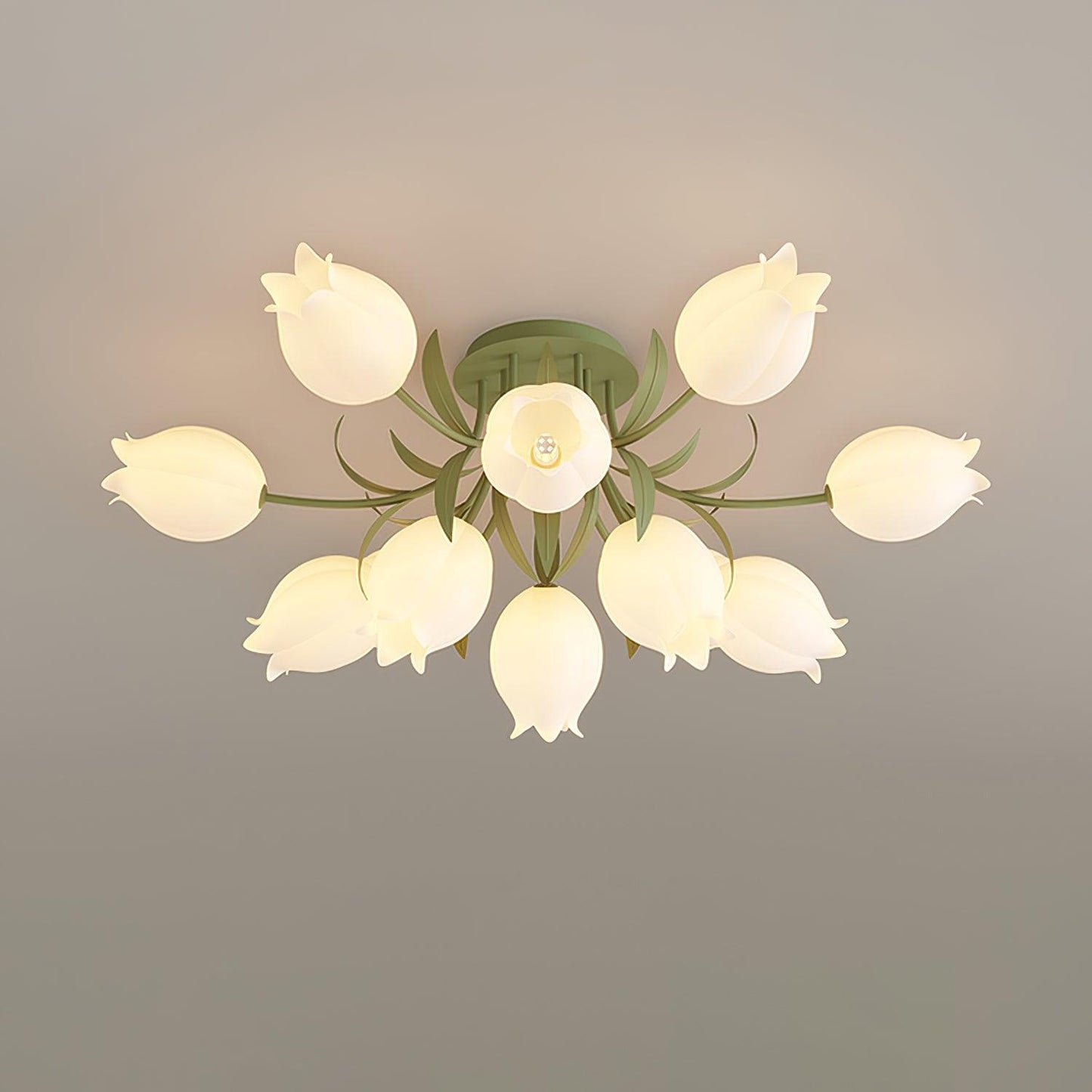 Floral Ceiling Light | Elegant Lily-Inspired Ceiling Lamp for Living Room