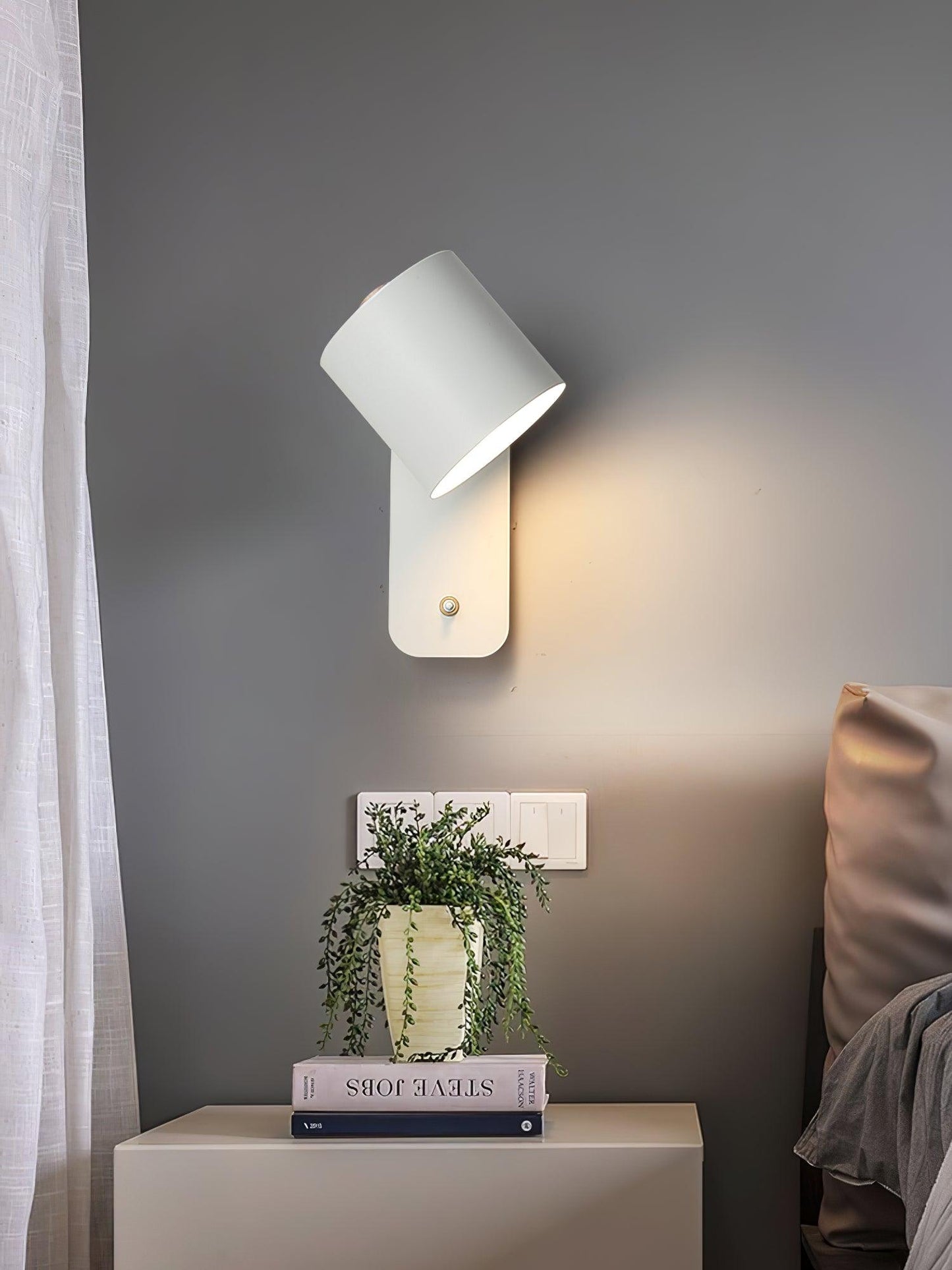 Modern Rotatable Wall Lamp | Adjustable Cylinder Light for Bedroom and Living Room