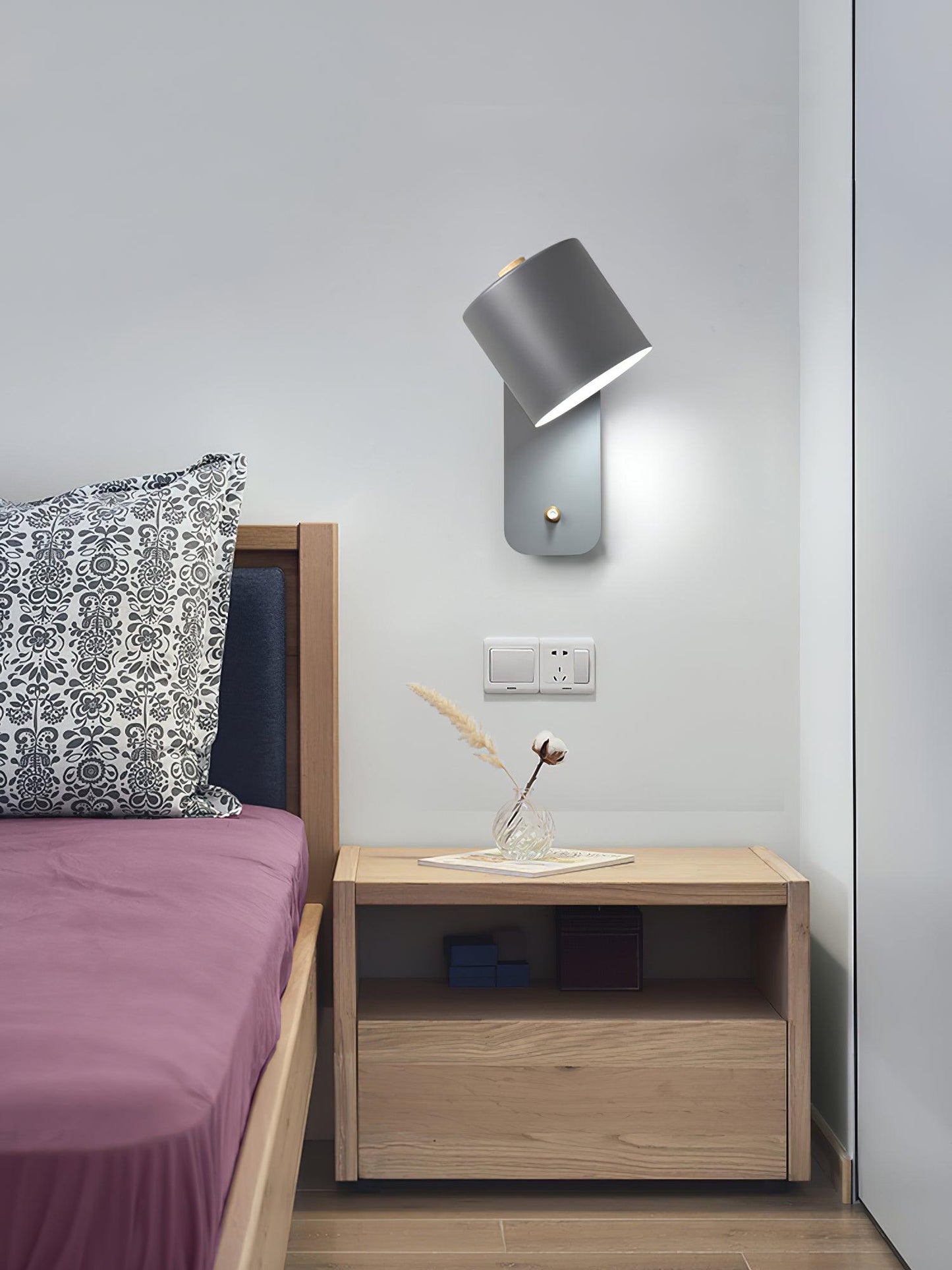 Modern Rotatable Wall Lamp | Adjustable Cylinder Light for Bedroom and Living Room