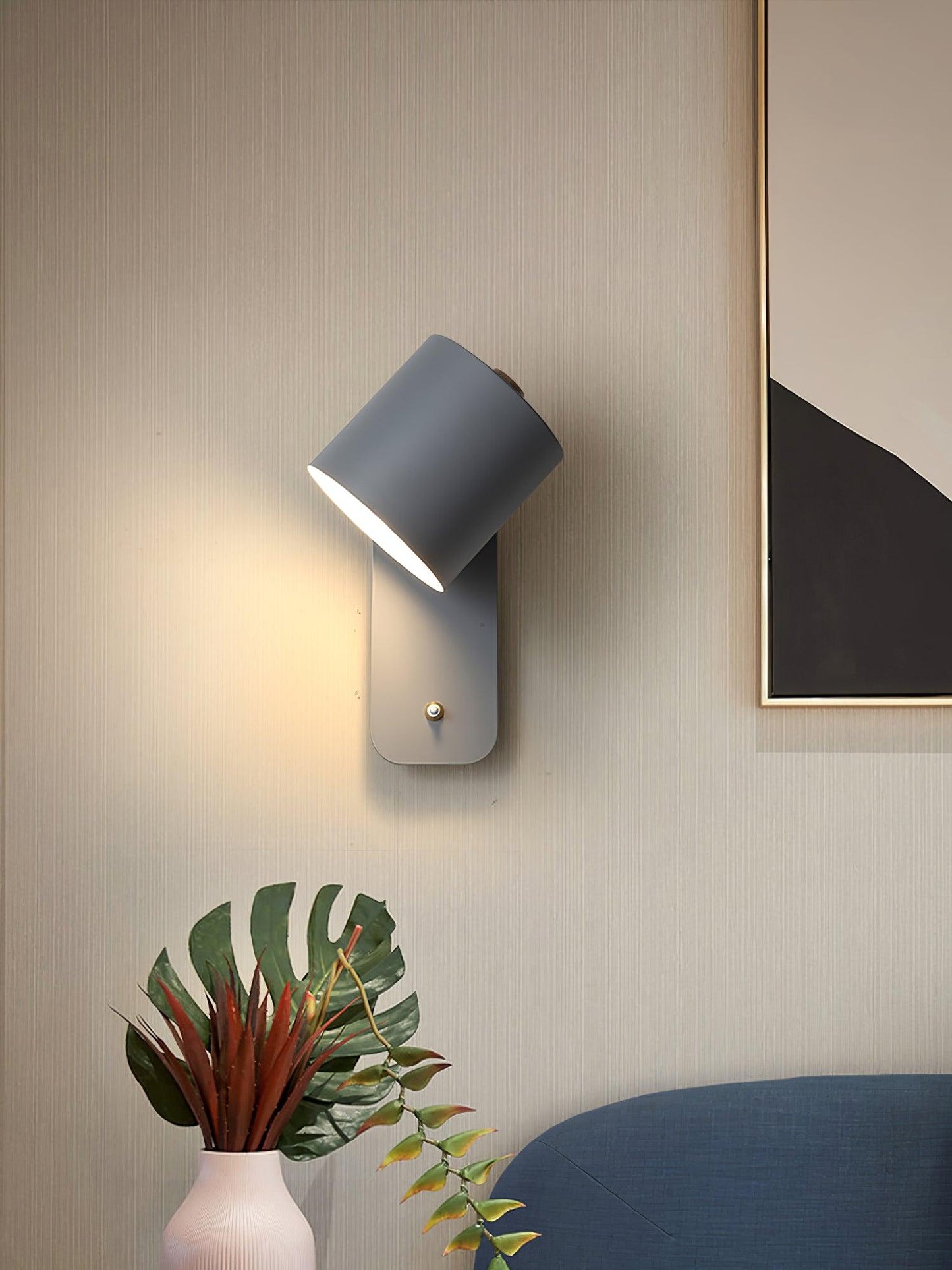 Modern Rotatable Wall Lamp | Adjustable Cylinder Light for Bedroom and Living Room