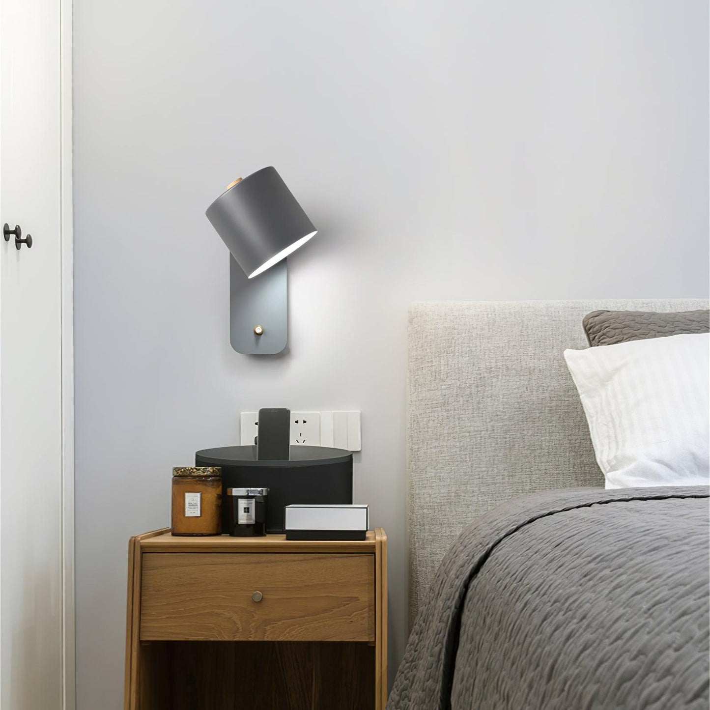 Modern Rotatable Wall Lamp | Adjustable Cylinder Light for Bedroom and Living Room