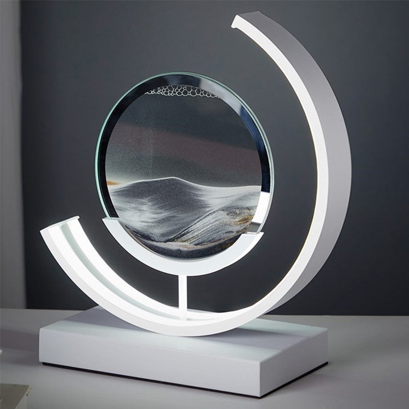 Lampe de table effet sable mouvant