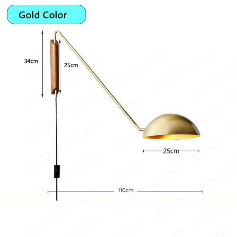Adjustable Long Arm Wall Light Sconce | Modern Lamp for Bedroom and Living Room