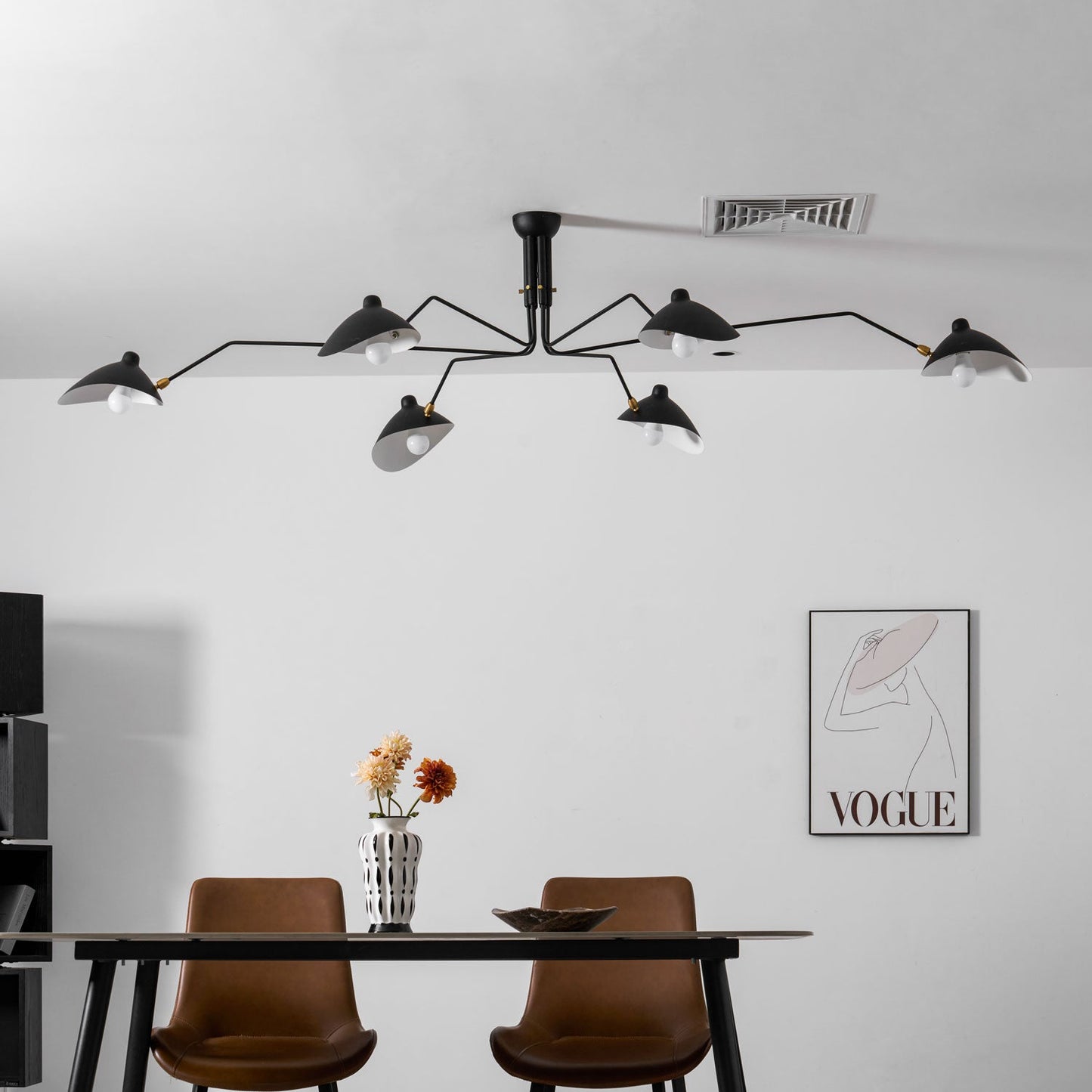 Modern Multi Arm Ceiling Lamp | Adjustable Chandelier for Living Room and Dining