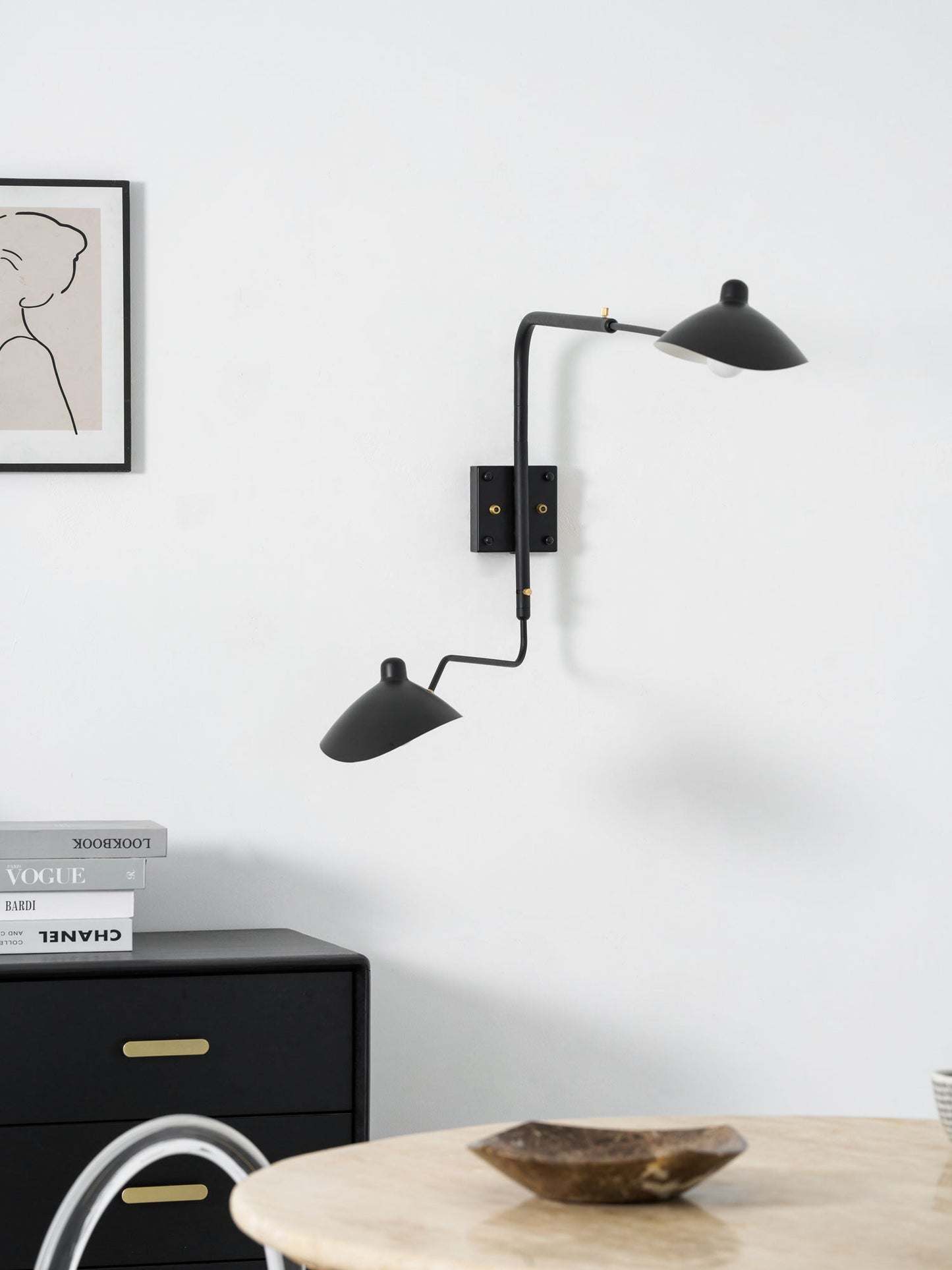 Adjustable Arm Wall Lamp Sconce | Modern Swing Arm Wall Light for Bedroom