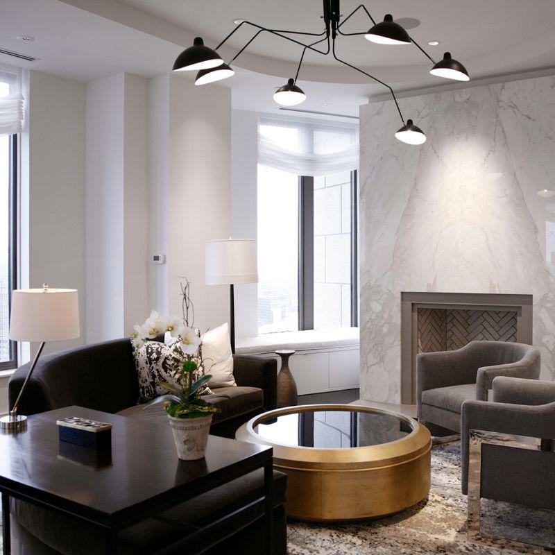 Modern Multi Arm Ceiling Lamp | Adjustable Chandelier for Living Room and Dining