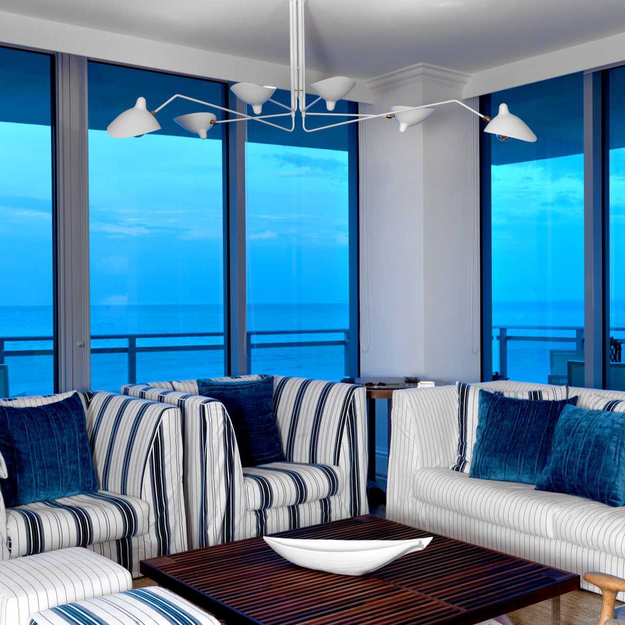 Modern Multi Arm Ceiling Lamp | Adjustable Chandelier for Living Room and Dining