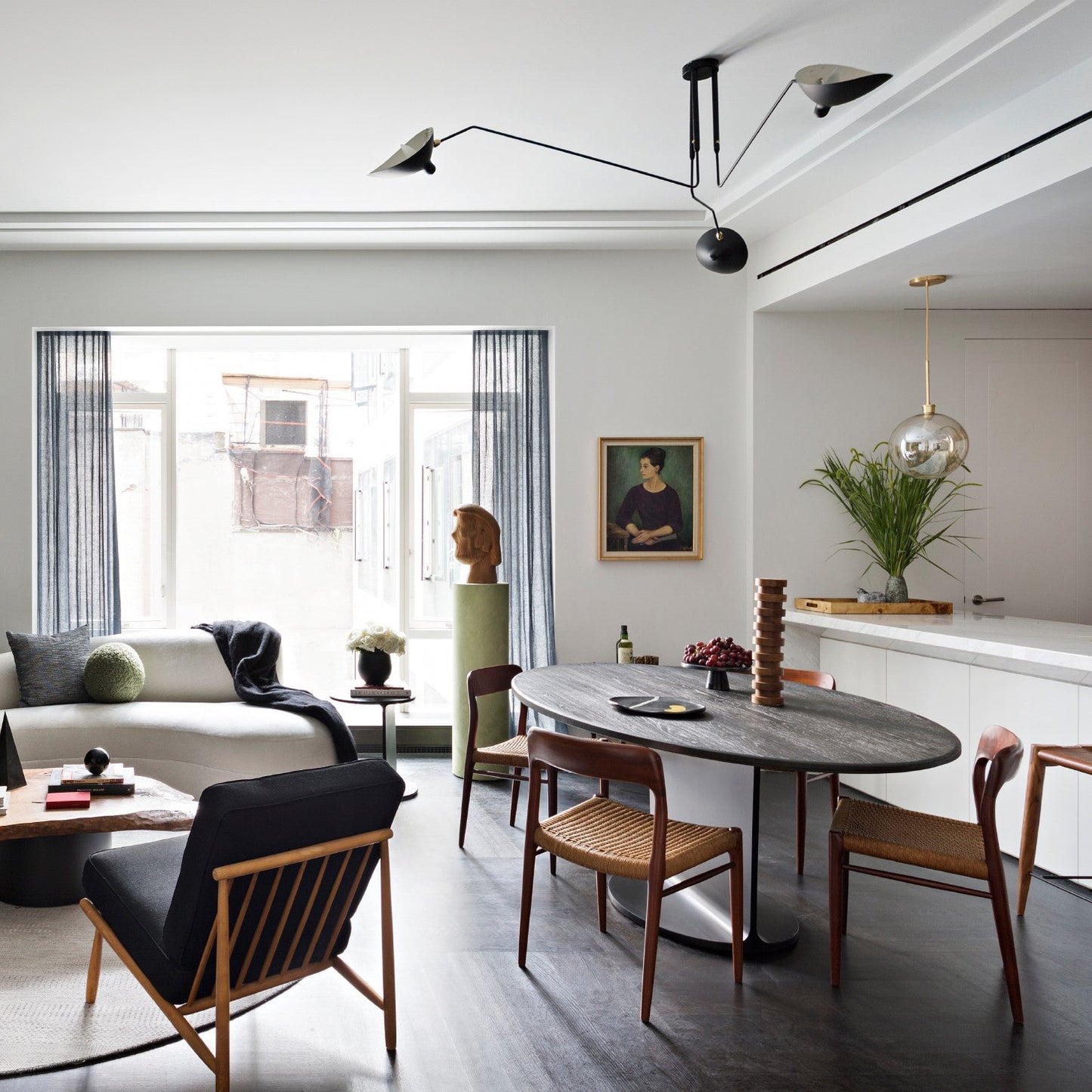 Modern Multi Arm Ceiling Lamp | Adjustable Chandelier for Living Room and Dining