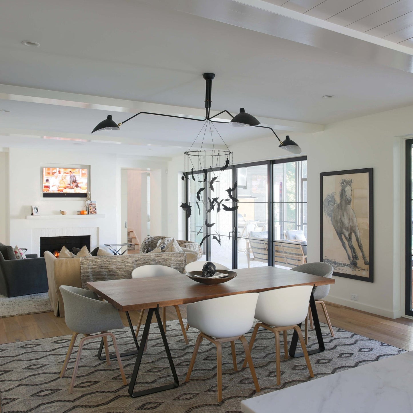 Modern Multi Arm Ceiling Lamp | Adjustable Chandelier for Living Room and Dining
