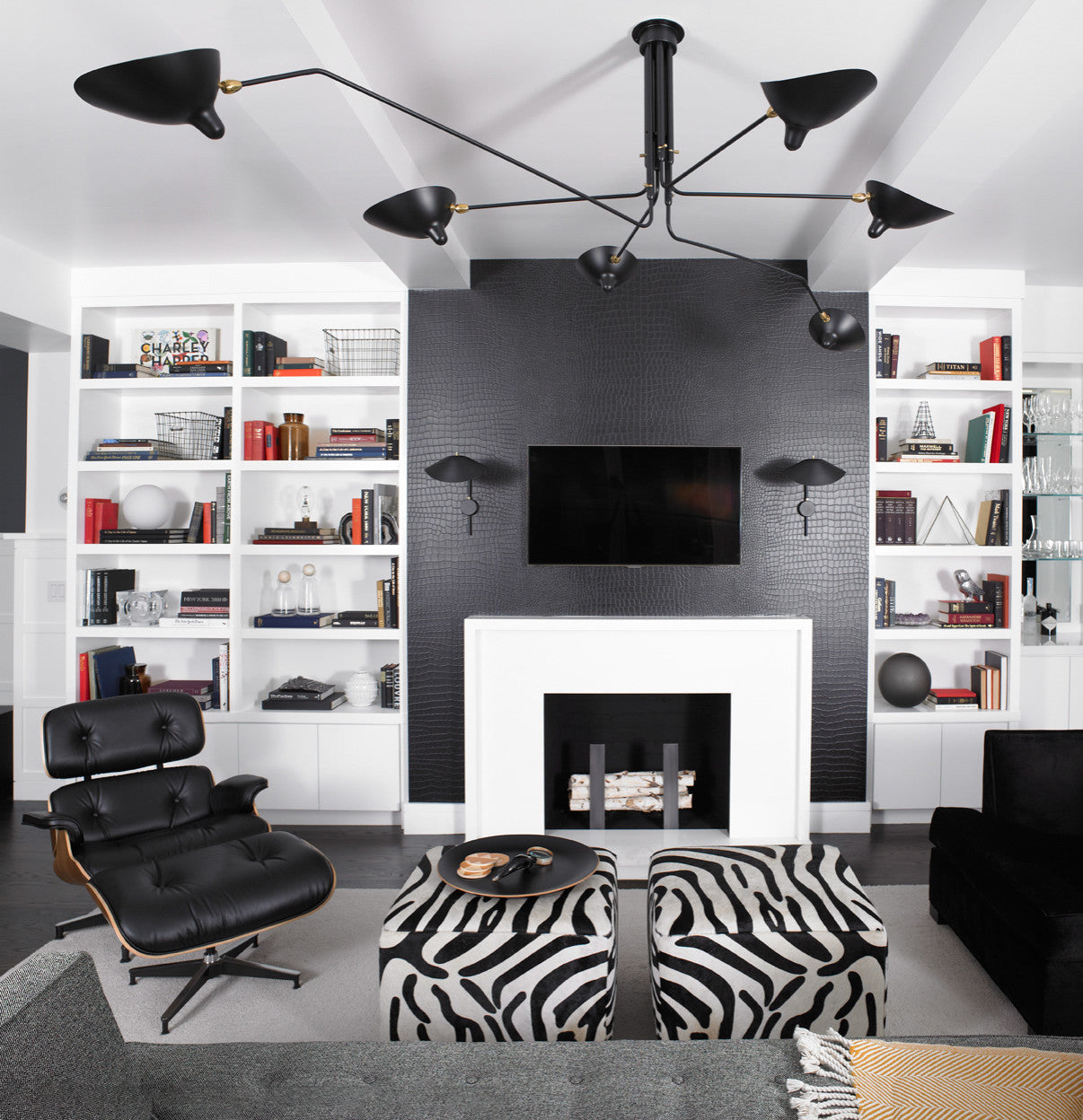 Modern Multi Arm Ceiling Lamp | Adjustable Chandelier for Living Room and Dining