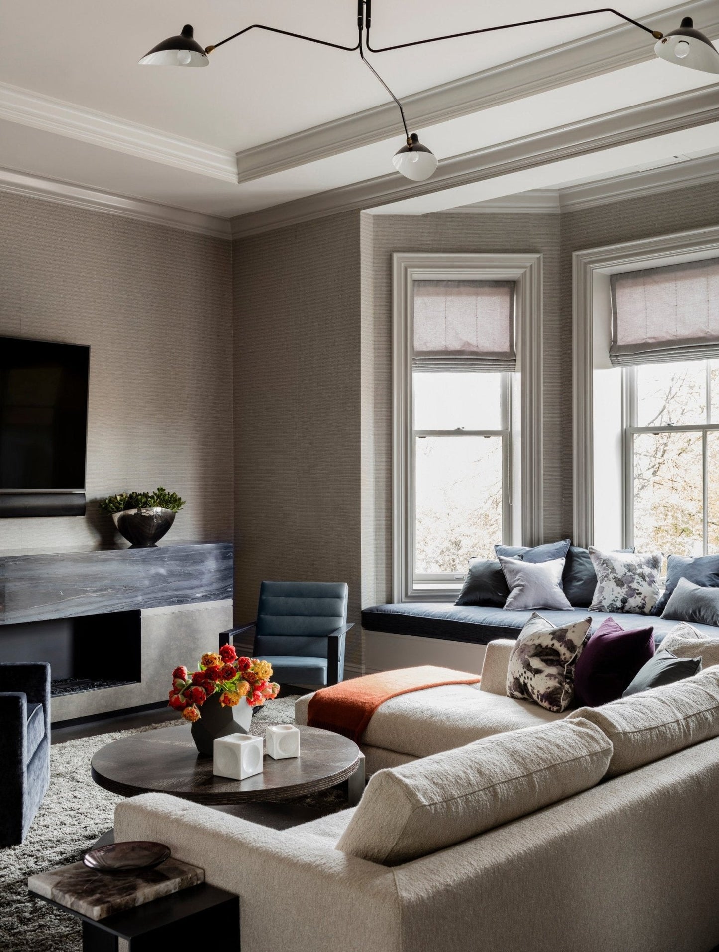 Modern Multi Arm Ceiling Lamp | Adjustable Chandelier for Living Room and Dining