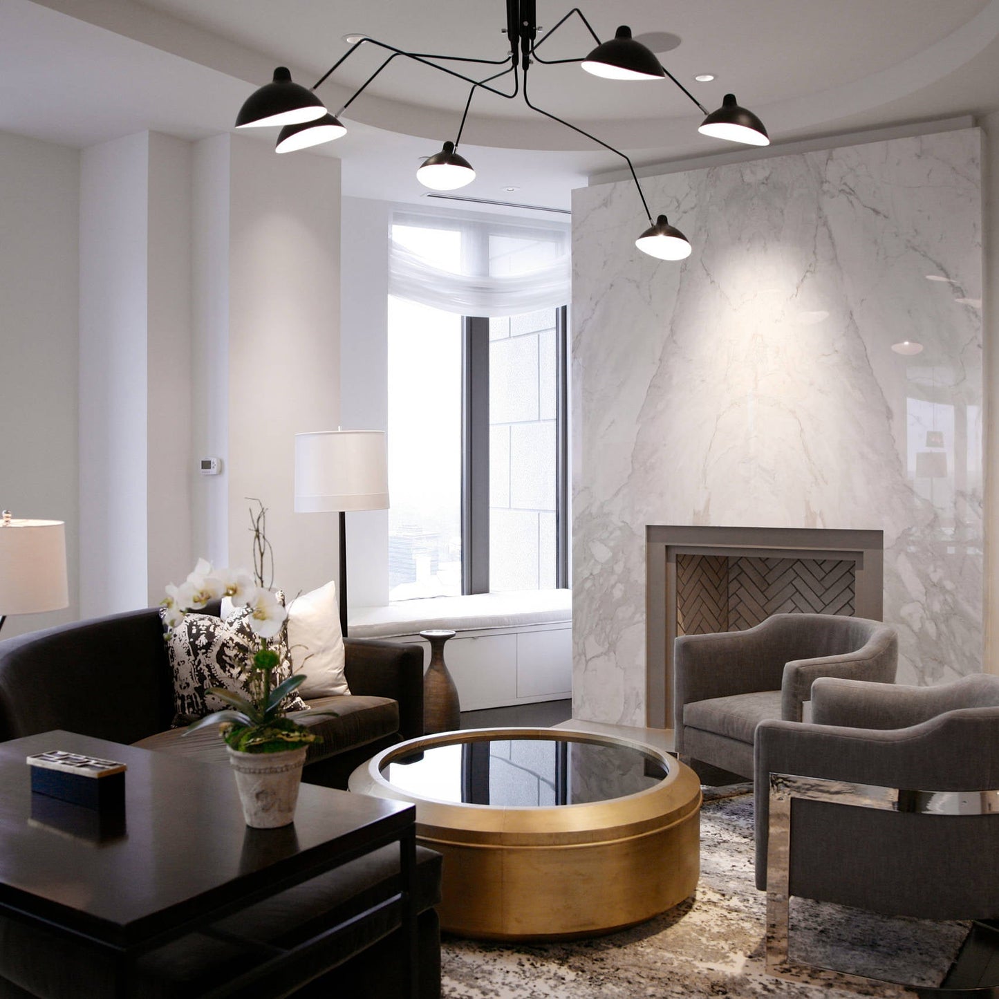 Modern Multi Arm Ceiling Lamp | Adjustable Chandelier for Living Room and Dining