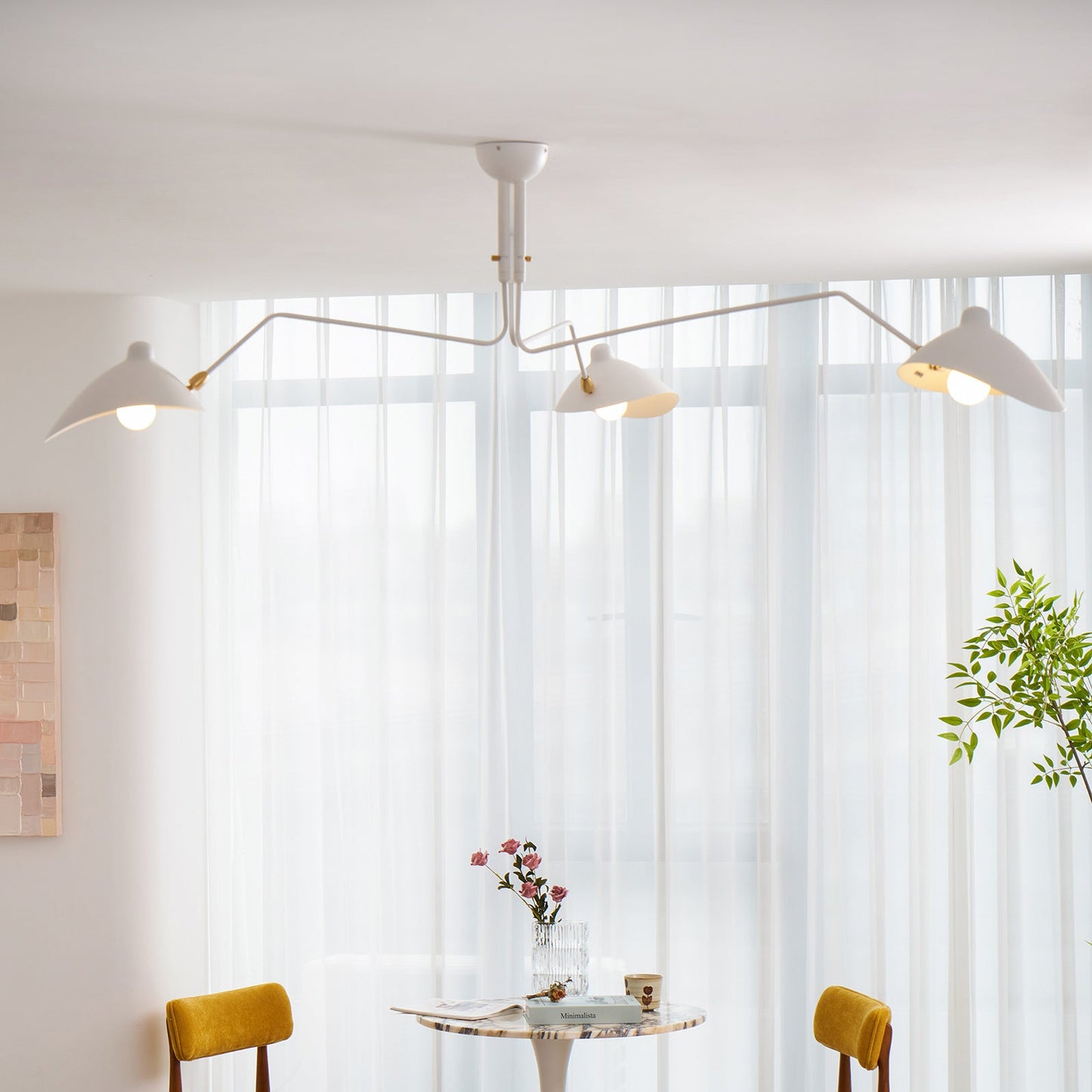 Modern Multi Arm Ceiling Lamp | Adjustable Chandelier for Living Room and Dining