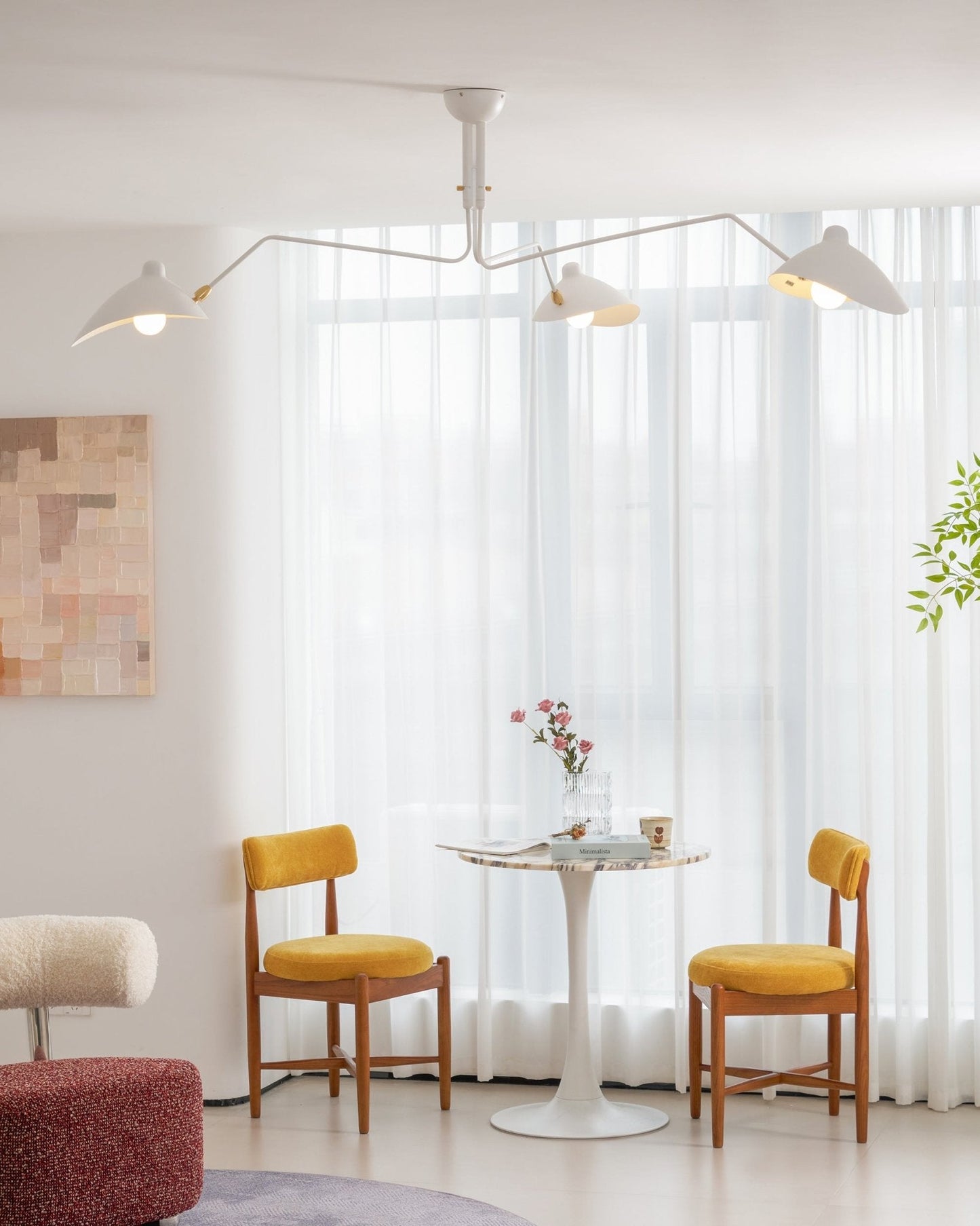 Modern Multi Arm Ceiling Lamp | Adjustable Chandelier for Living Room and Dining