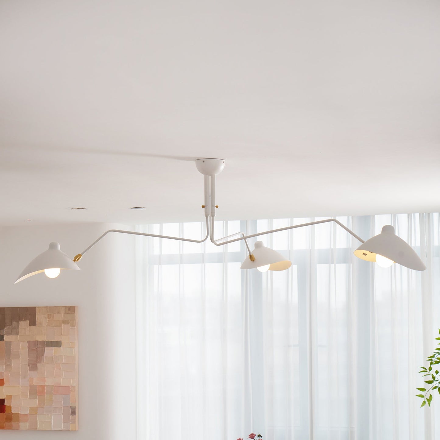 Modern Multi Arm Ceiling Lamp | Adjustable Chandelier for Living Room and Dining