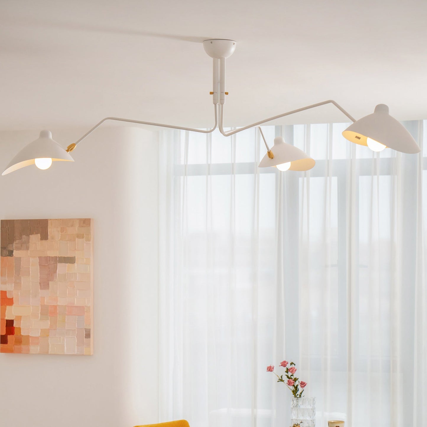 Modern Multi Arm Ceiling Lamp | Adjustable Chandelier for Living Room and Dining