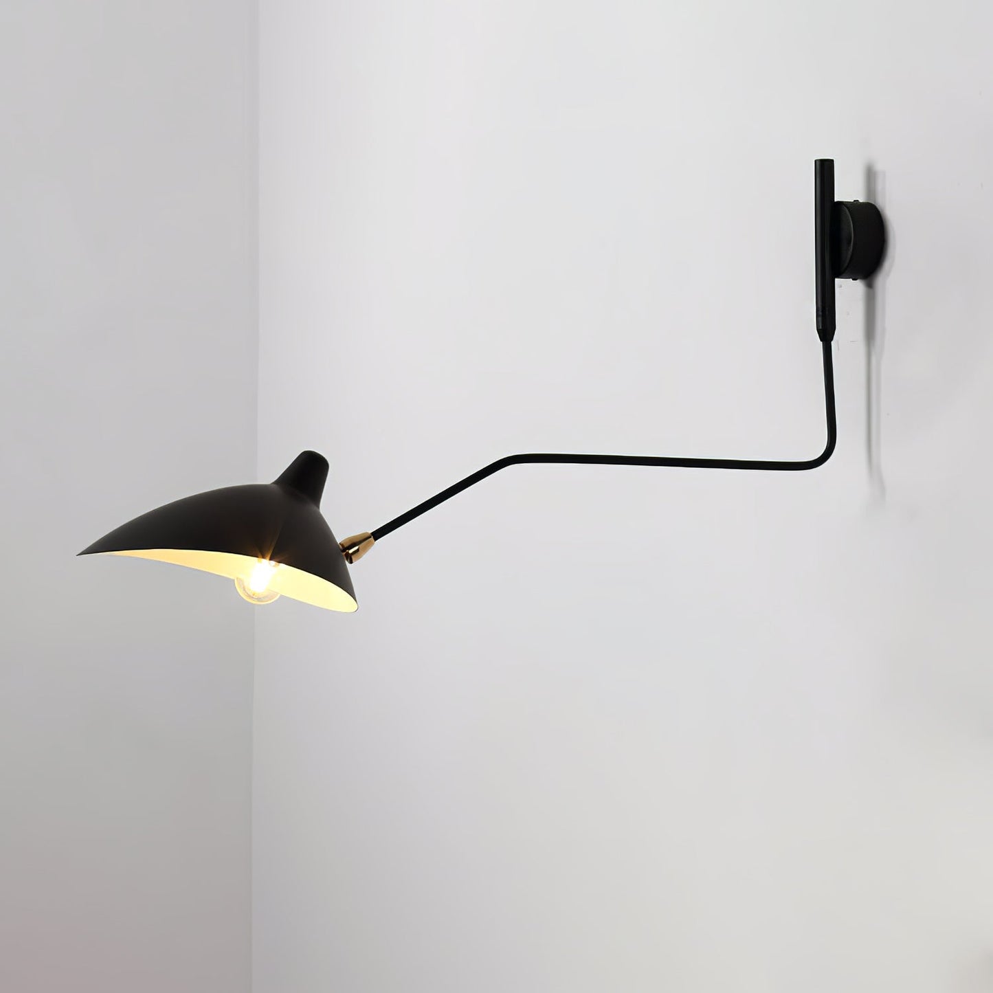 Adjustable Arm Wall Lamp Sconce | Modern Swing Arm Wall Light for Bedroom