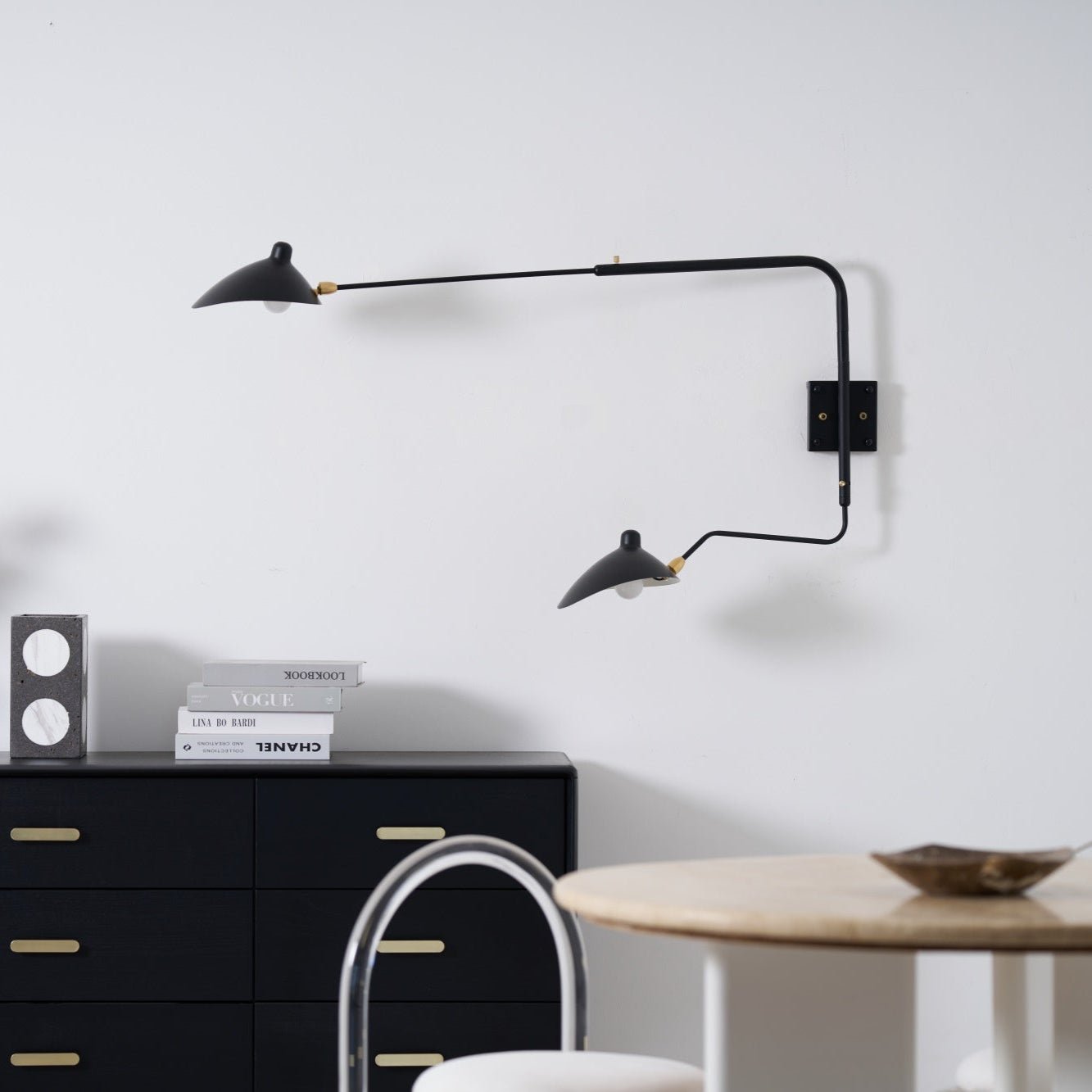 Adjustable Arm Wall Lamp Sconce | Modern Swing Arm Wall Light for Bedroom