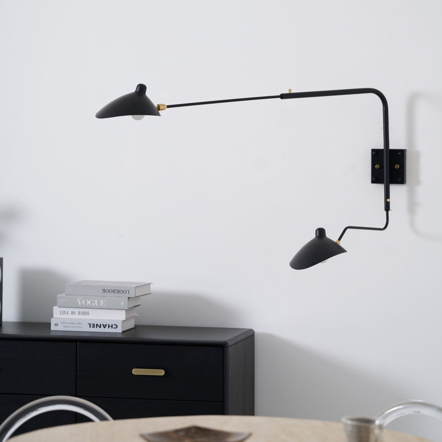 Adjustable Arm Wall Lamp Sconce | Modern Swing Arm Wall Light for Bedroom