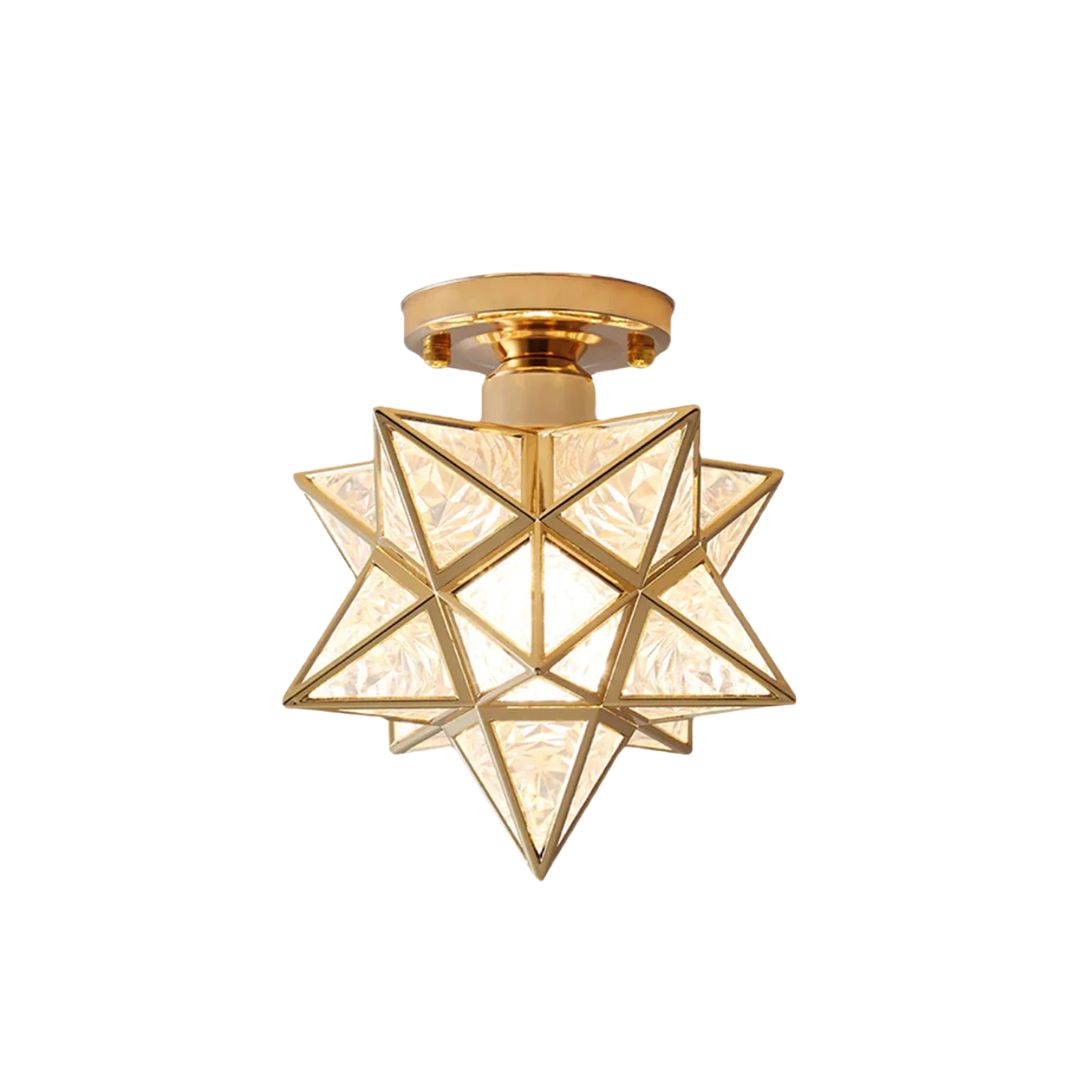 Modern Star Ceiling Light Fixture | Decorative Flush Mount Lamp for Bedroom and Hallway