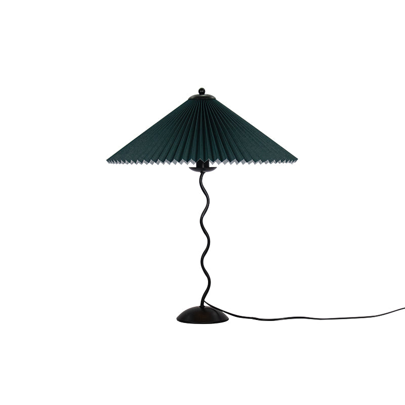 Pleated Table Lamp | Nordic Origami Style with Curved Wavy Base