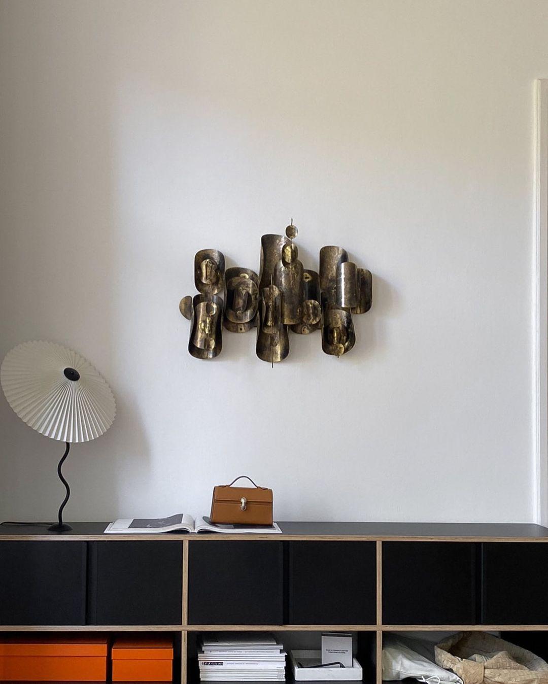 Pleated Table Lamp | Nordic Origami Style with Curved Wavy Base