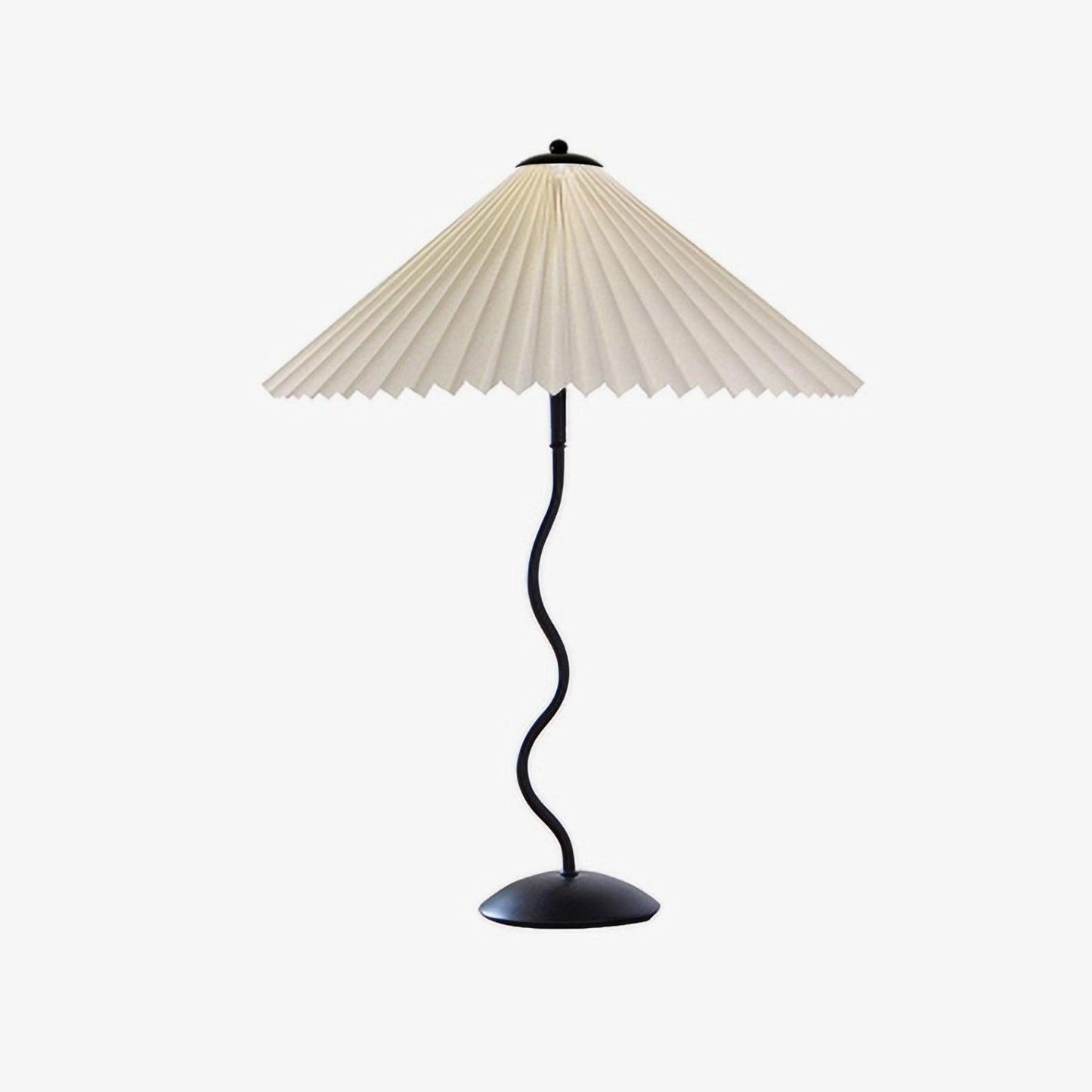 Pleated Table Lamp | Nordic Origami Style with Curved Wavy Base