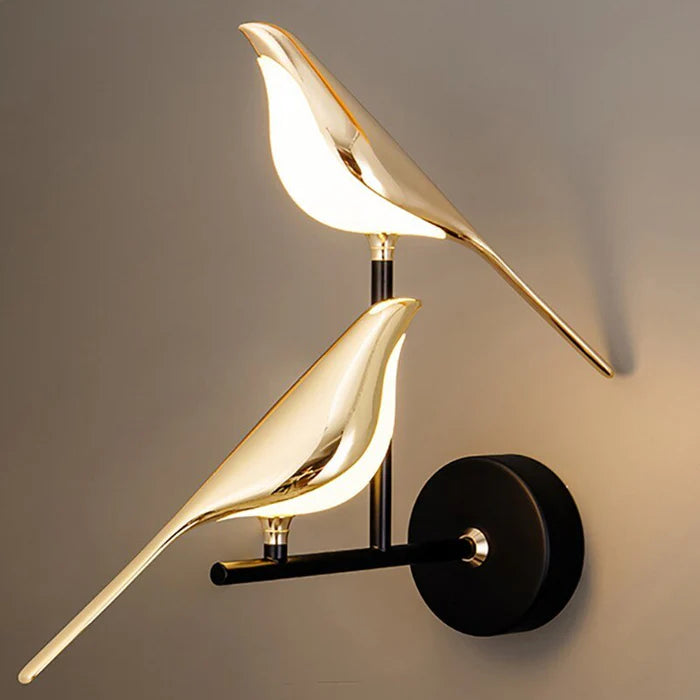 Modern Bird Wall Lamp with LED Light | Decorative Indoor Sconce