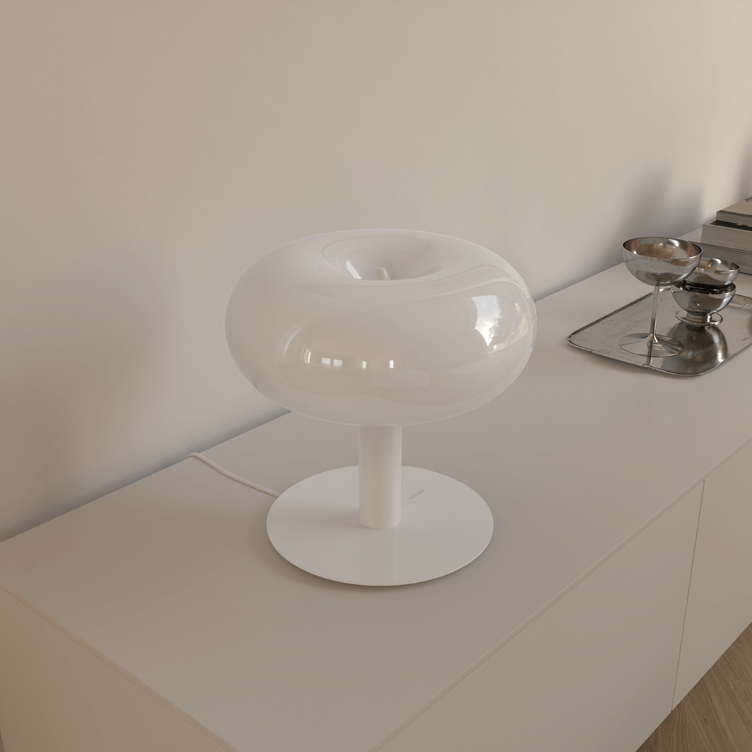 Retro Mushroom LED Table Lamp with Touch Dimmer | Modern Bedside and Desk Light