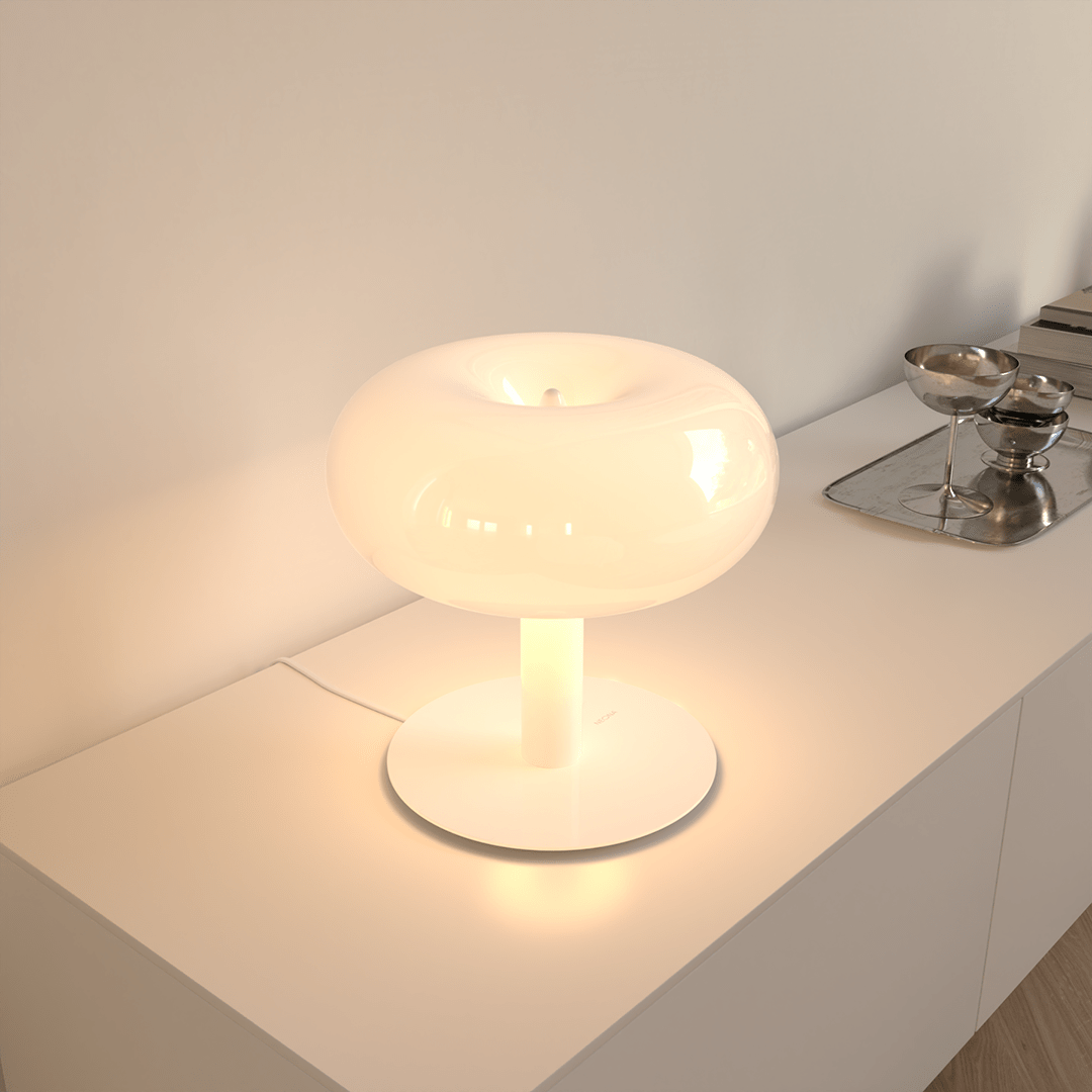 Retro Mushroom LED Table Lamp with Touch Dimmer | Modern Bedside and Desk Light