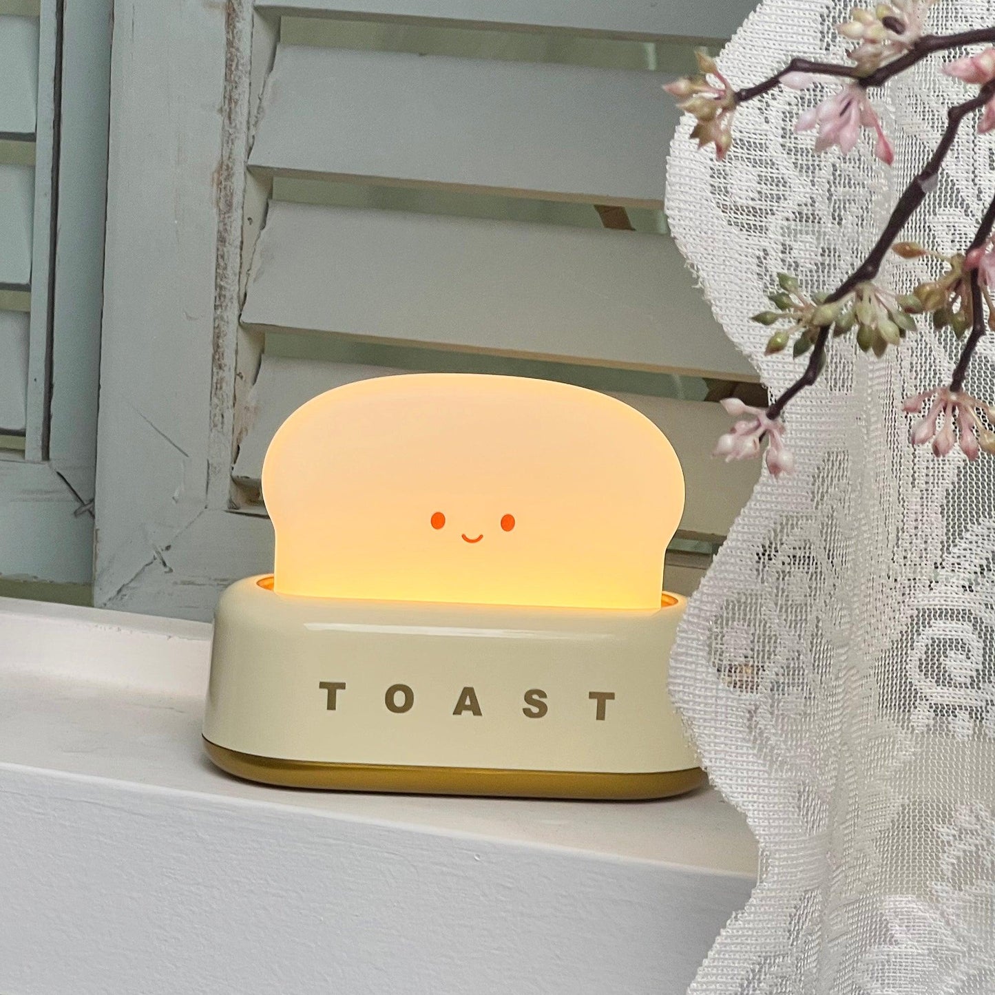 Cute Toaster Night Light | Rechargeable Bedside Table Lamp