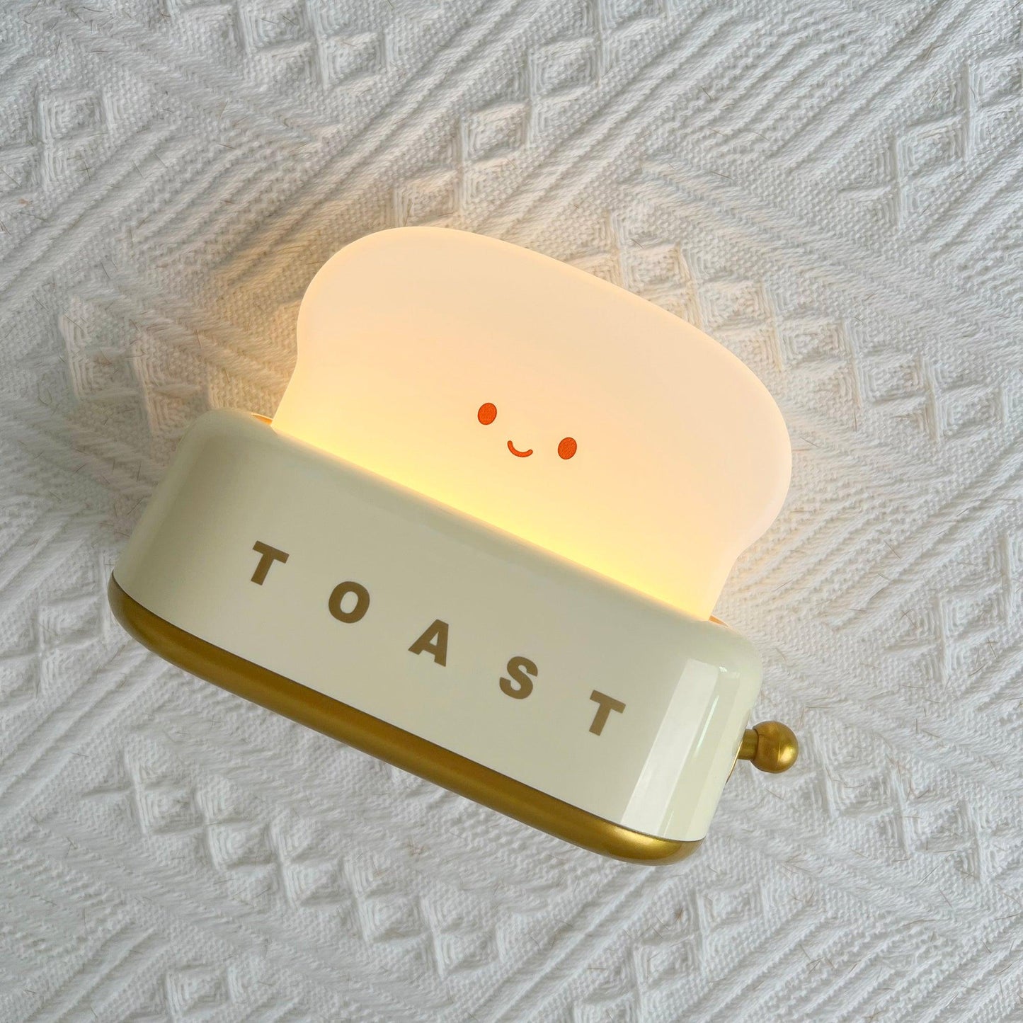 Cute Toaster Night Light | Rechargeable Bedside Table Lamp