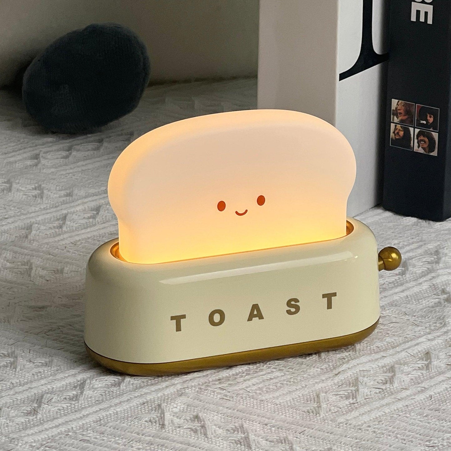 Cute Toaster Night Light | Rechargeable Bedside Table Lamp