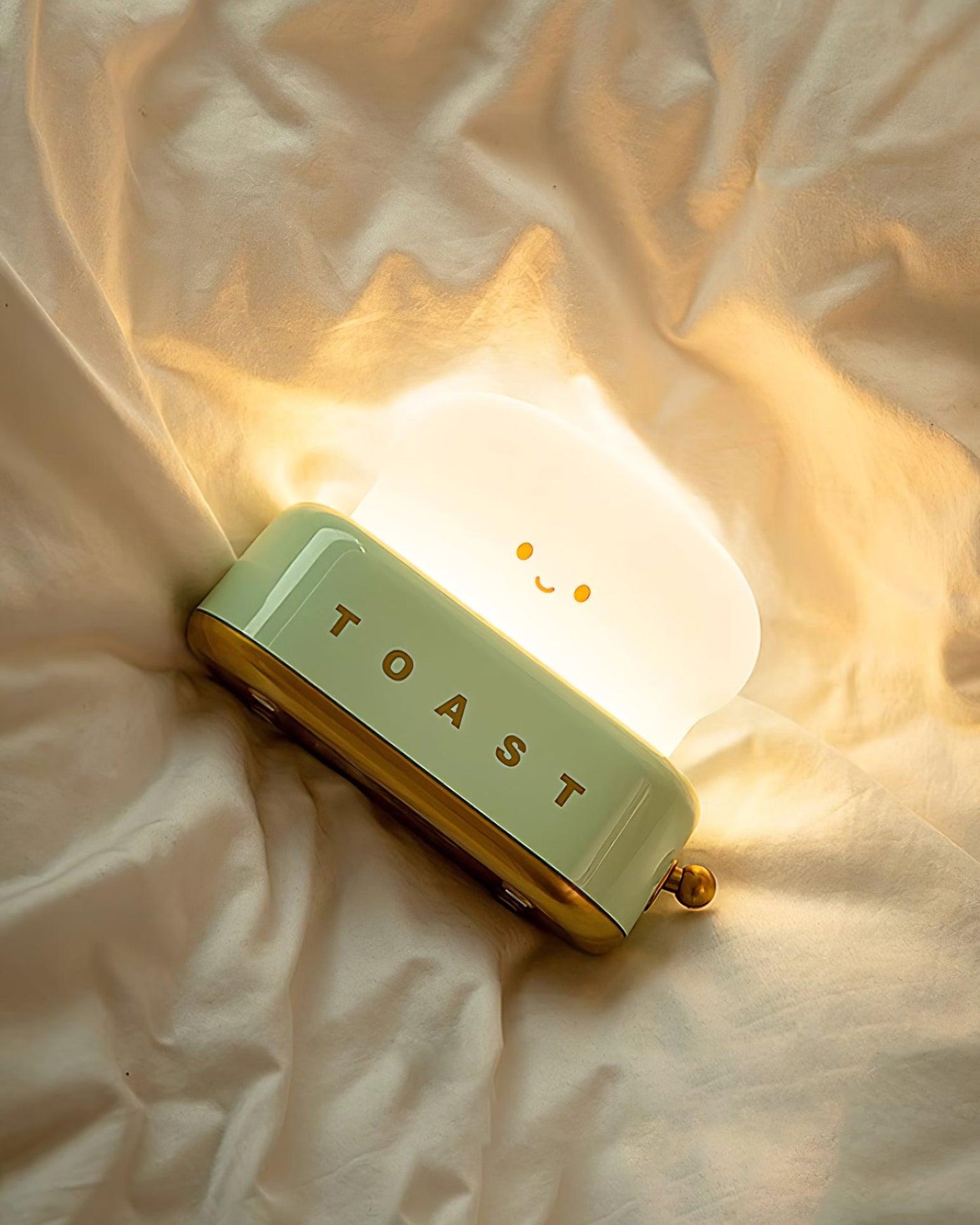 Cute Toaster Night Light | Rechargeable Bedside Table Lamp