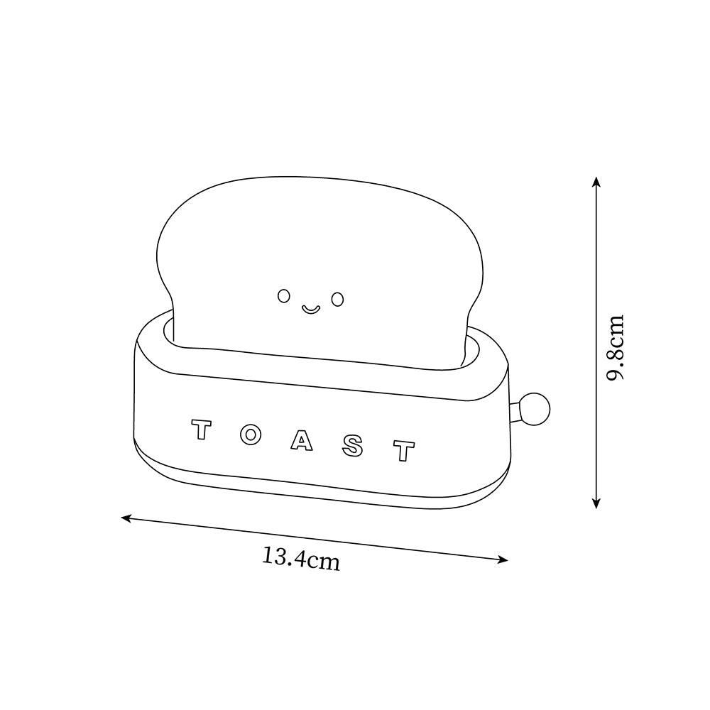 Cute Toaster Night Light | Rechargeable Bedside Table Lamp