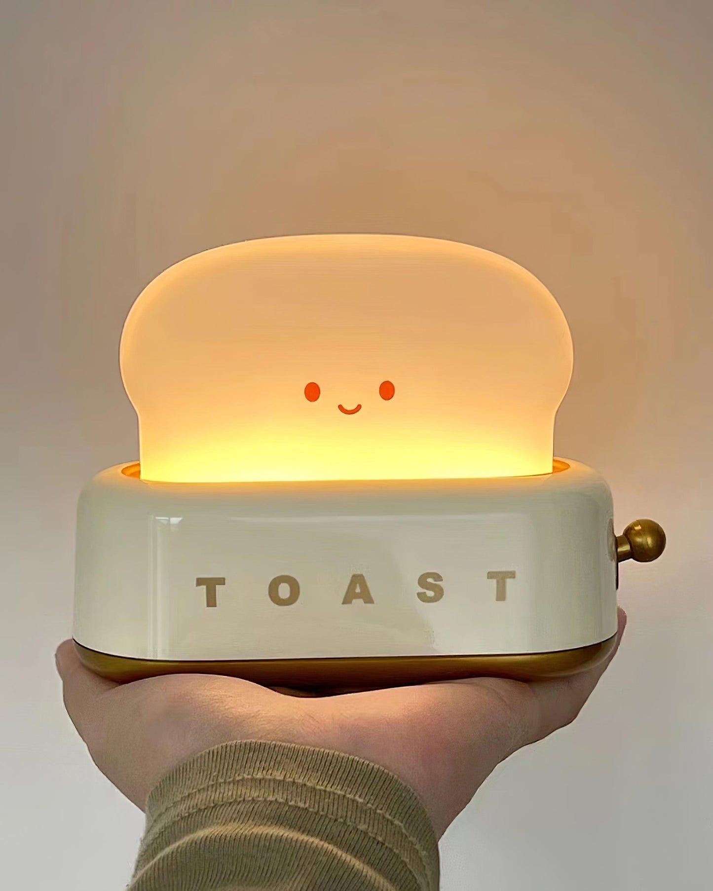Cute Toaster Night Light | Rechargeable Bedside Table Lamp