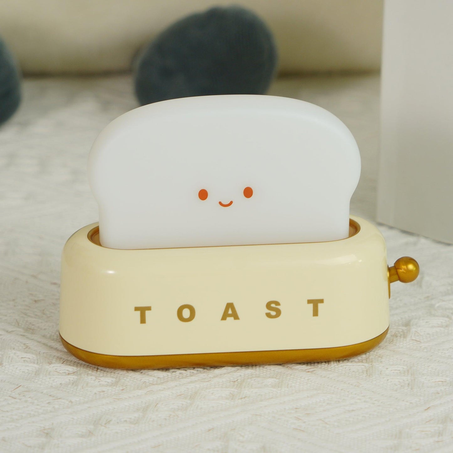 Cute Toaster Night Light | Rechargeable Bedside Table Lamp