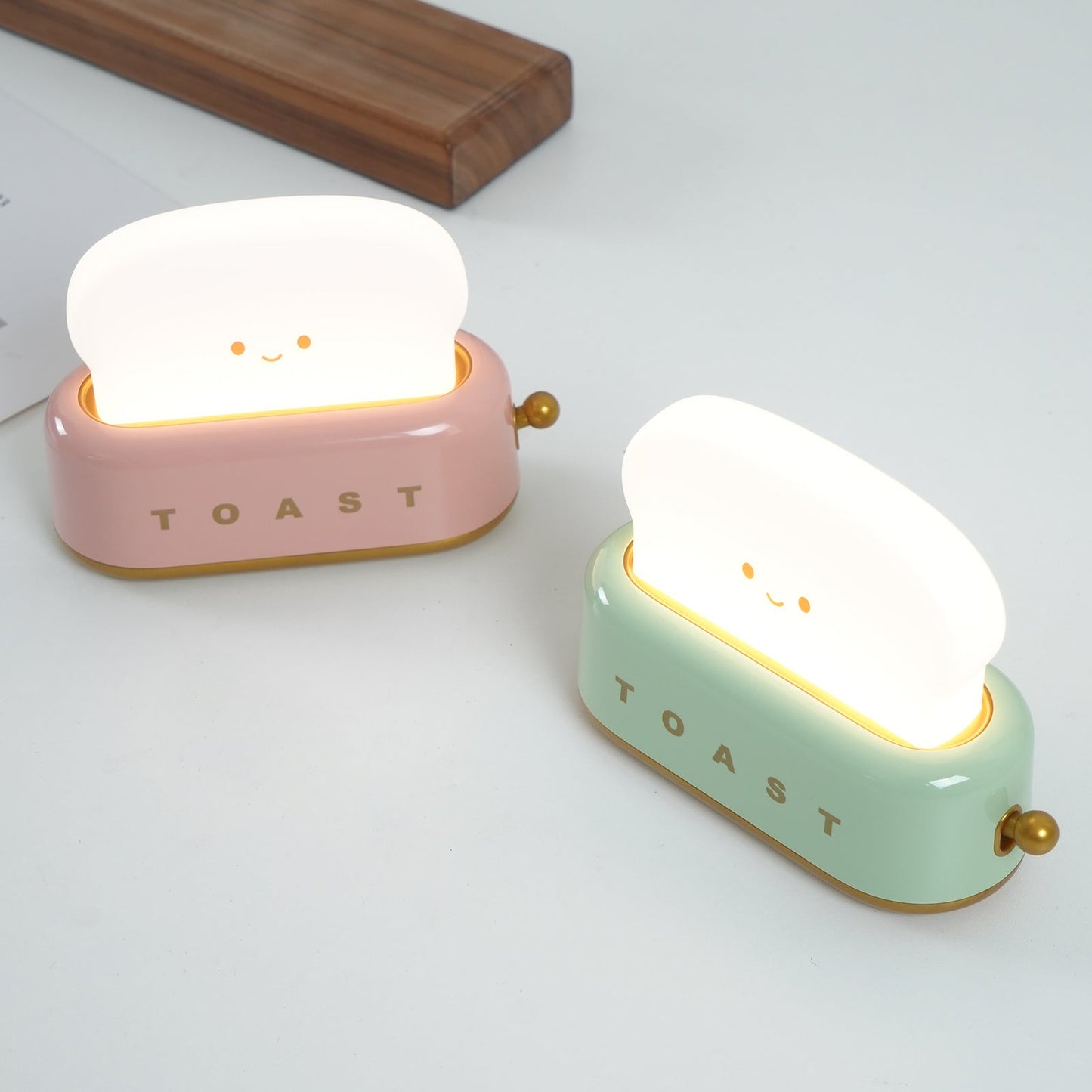 Cute Toaster Night Light | Rechargeable Bedside Table Lamp