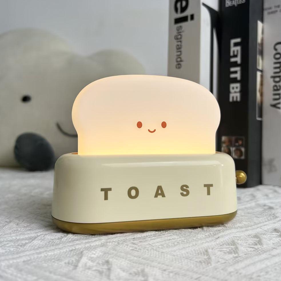 Cute Toaster Night Light | Rechargeable Bedside Table Lamp