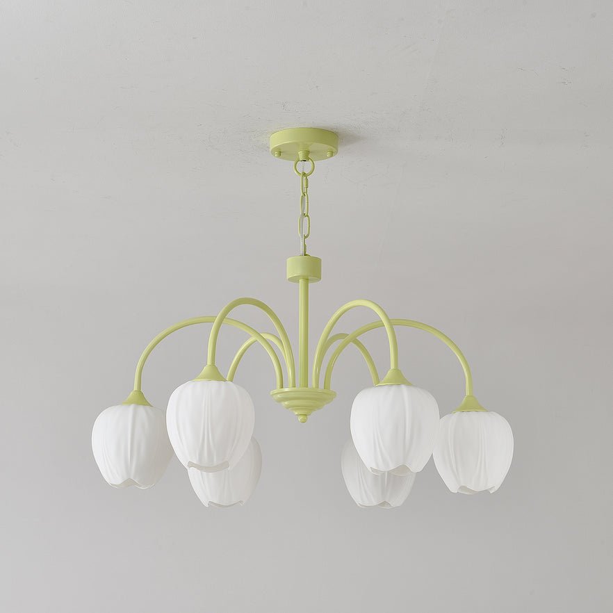 Tulip Chandelier Ceiling Lamp | Modern Floral Light Fixture for Living and Dining