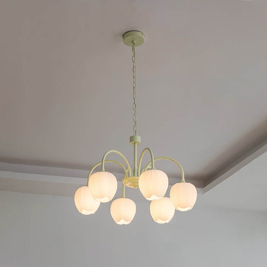 Tulip Chandelier Ceiling Lamp | Modern Floral Light Fixture for Living and Dining