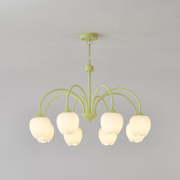 Tulip Chandelier Ceiling Lamp | Modern Floral Light Fixture for Living and Dining