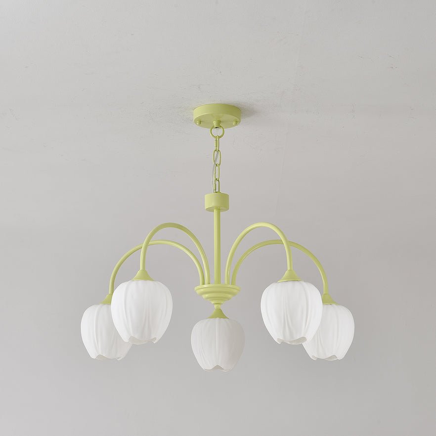 Tulip Chandelier Ceiling Lamp | Modern Floral Light Fixture for Living and Dining