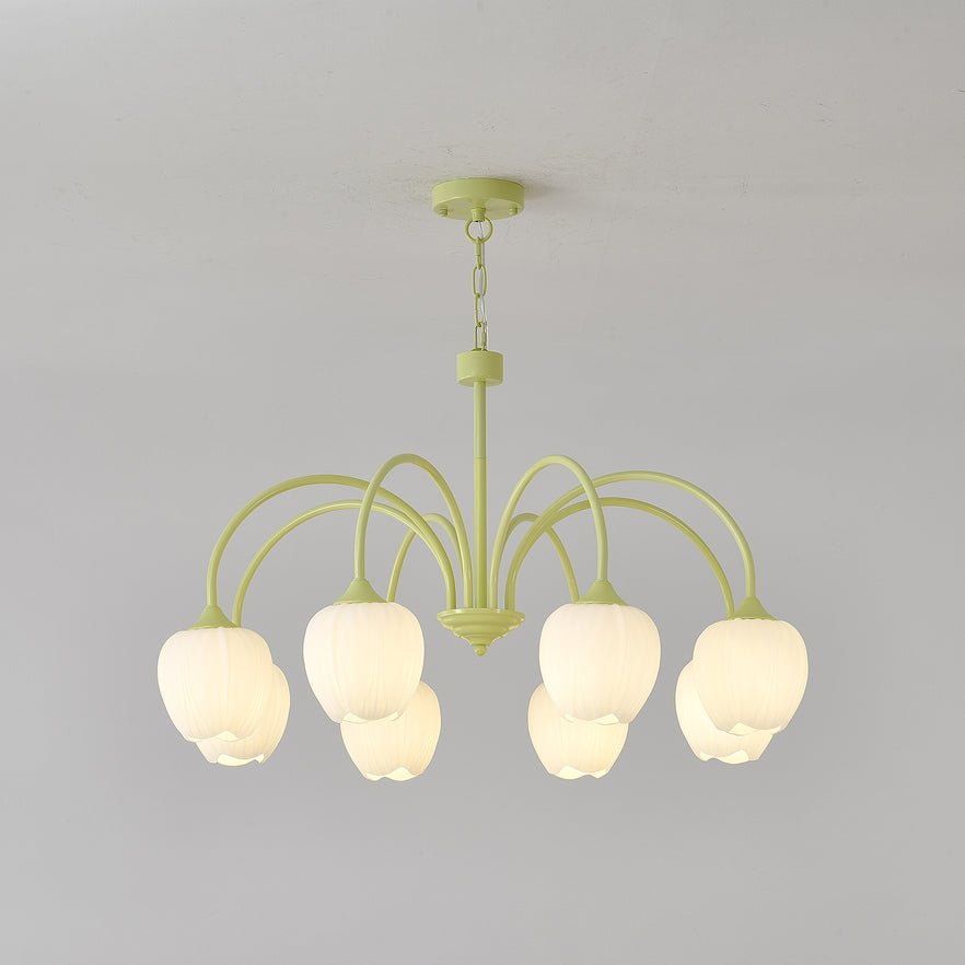 Tulip Chandelier Ceiling Lamp | Modern Floral Light Fixture for Living and Dining