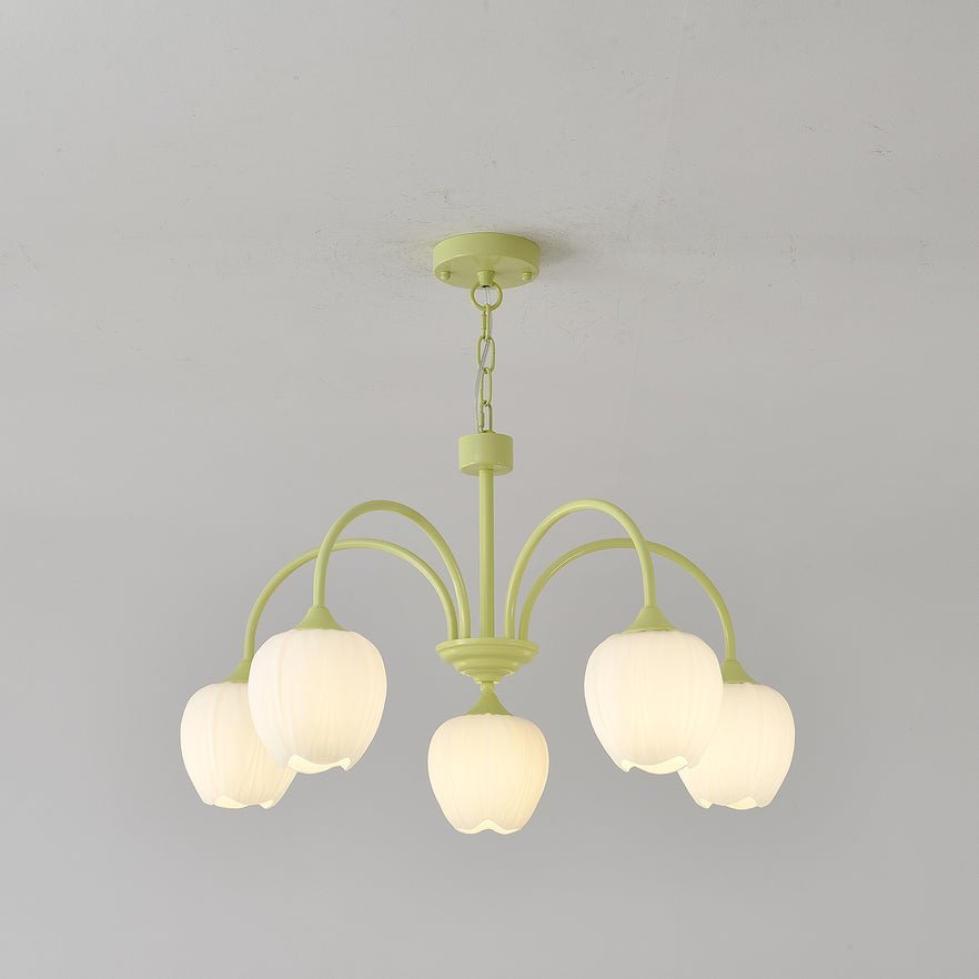 Tulip Chandelier Ceiling Lamp | Modern Floral Light Fixture for Living and Dining