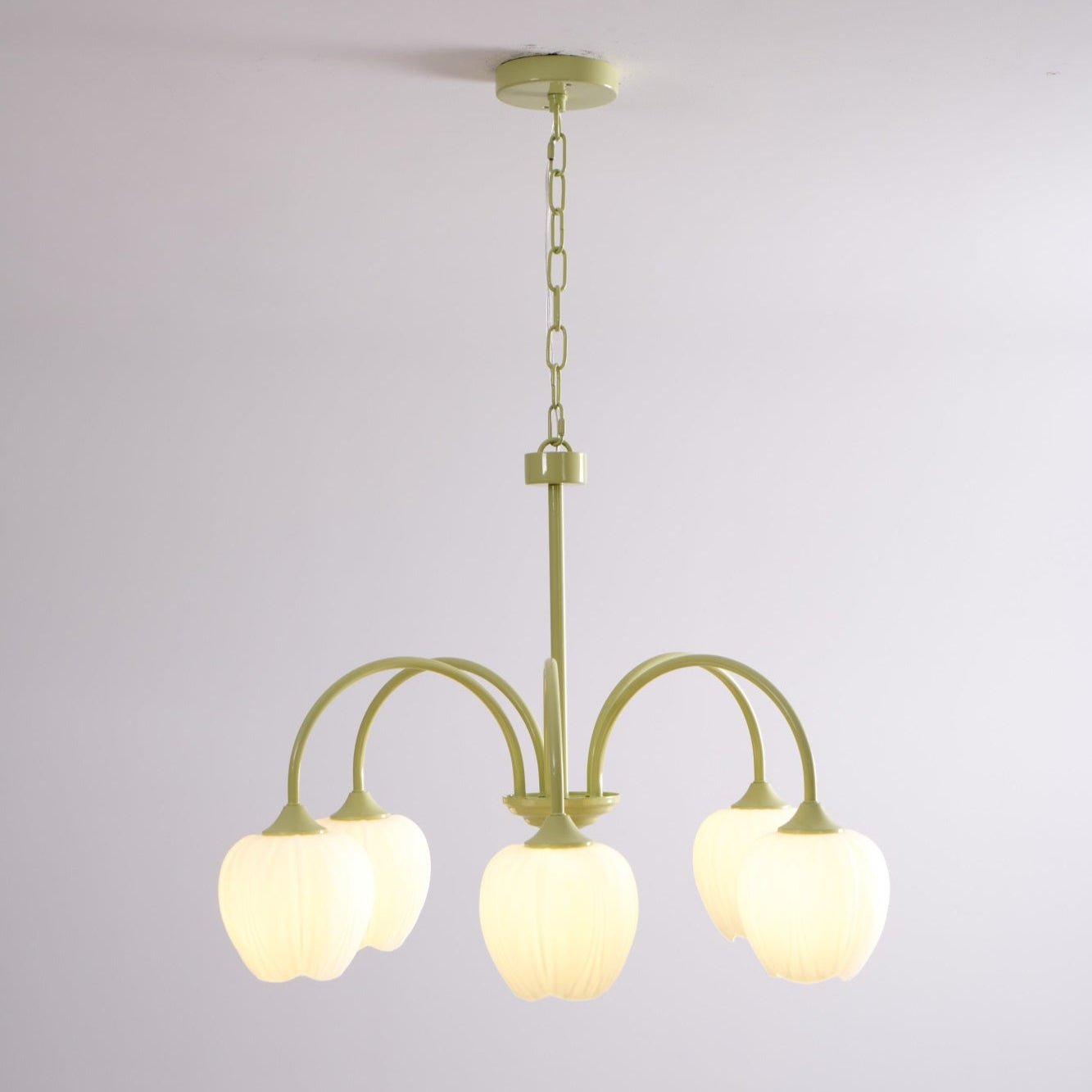 Tulip Chandelier Ceiling Lamp | Modern Floral Light Fixture for Living and Dining