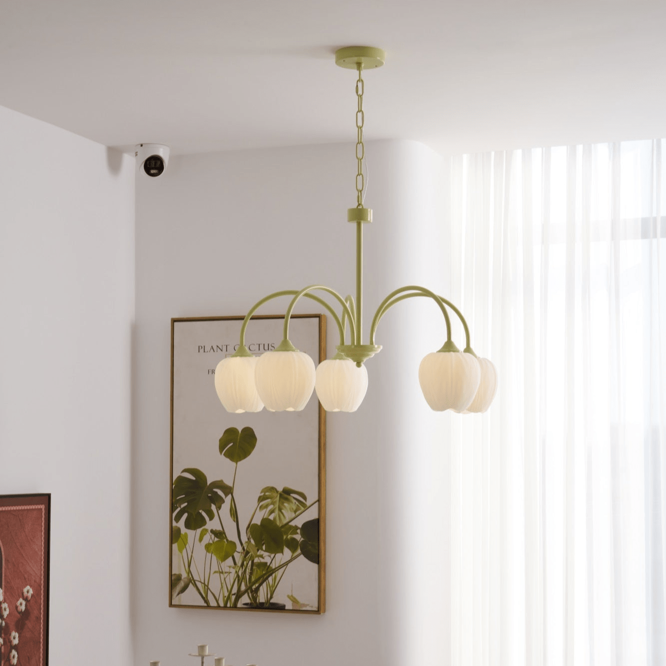 Tulip Chandelier Ceiling Lamp | Modern Floral Light Fixture for Living and Dining