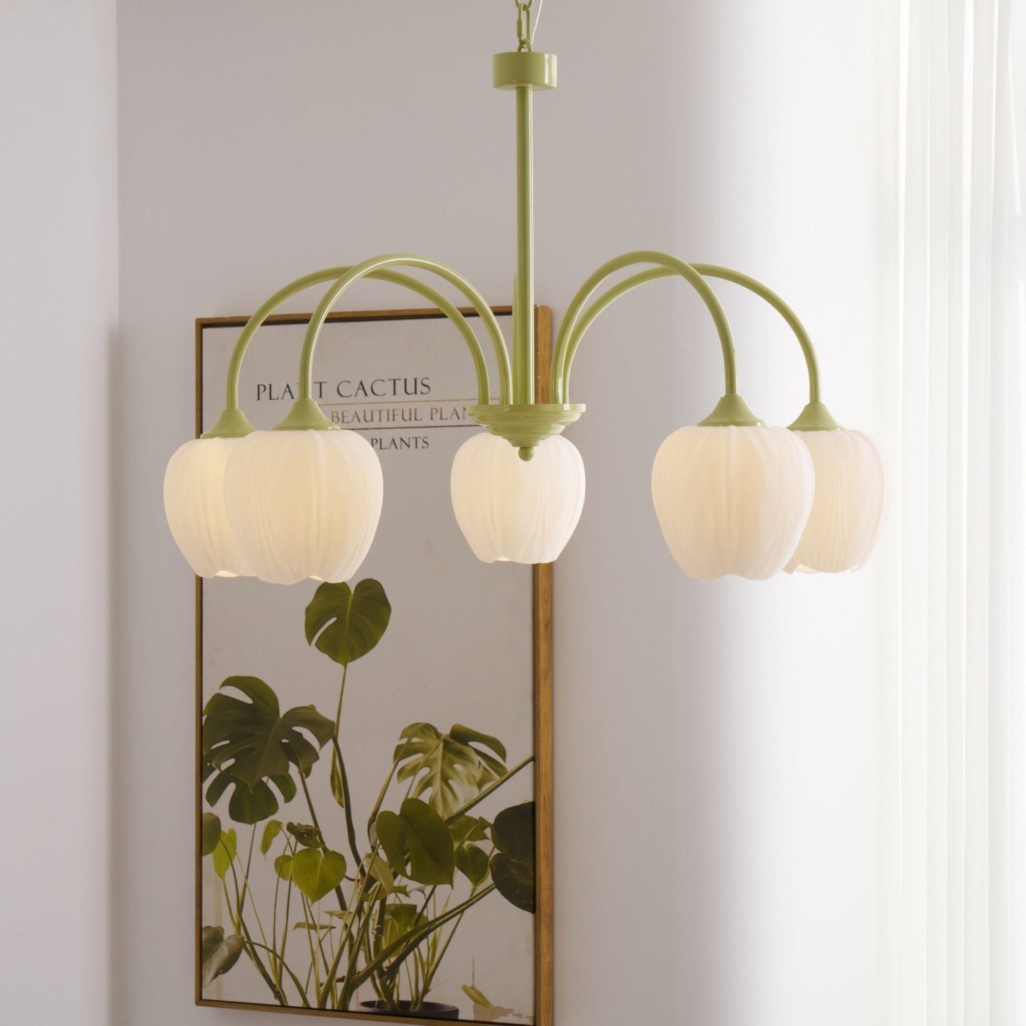 Tulip Chandelier Ceiling Lamp | Modern Floral Light Fixture for Living and Dining