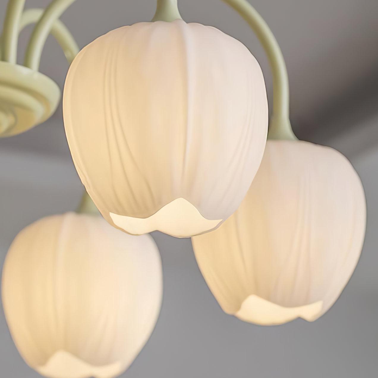 Tulip Chandelier Ceiling Lamp | Modern Floral Light Fixture for Living and Dining