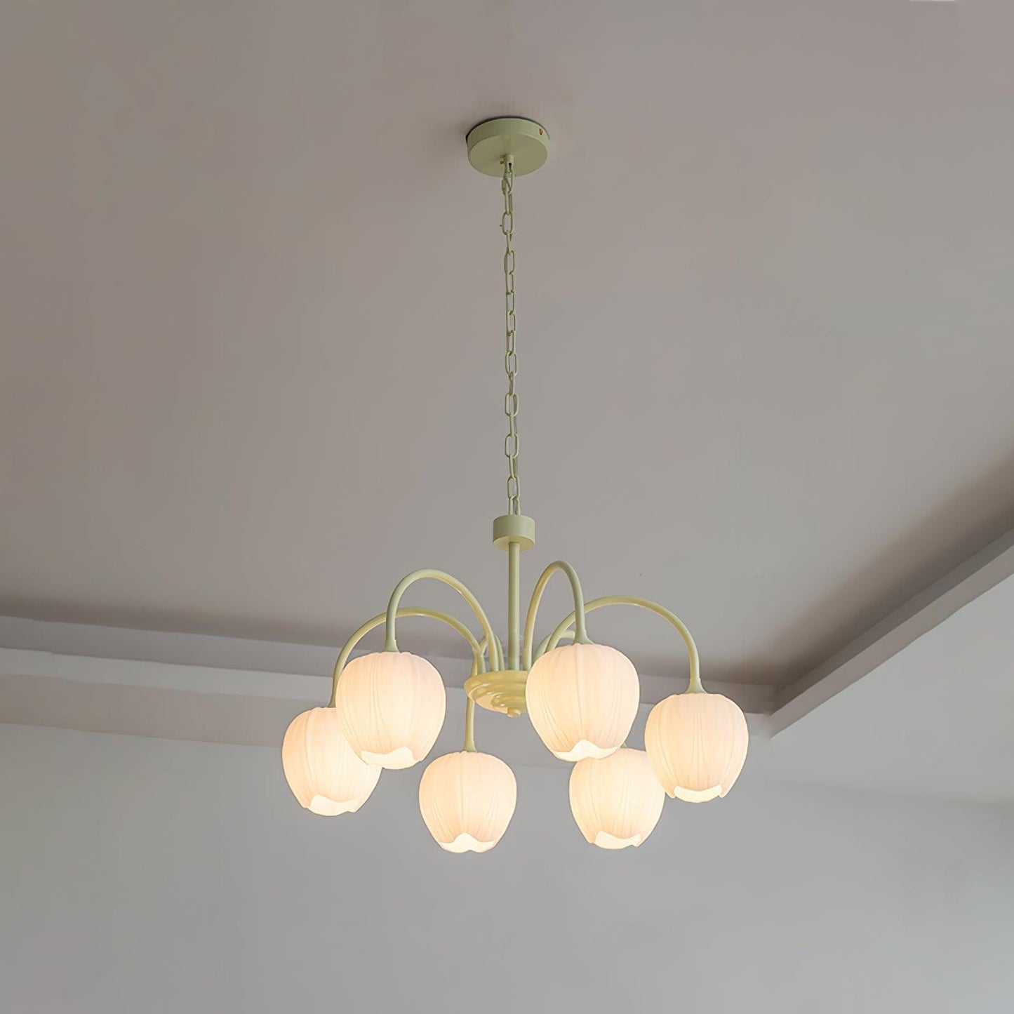 Tulip Chandelier Ceiling Lamp | Modern Floral Light Fixture for Living and Dining